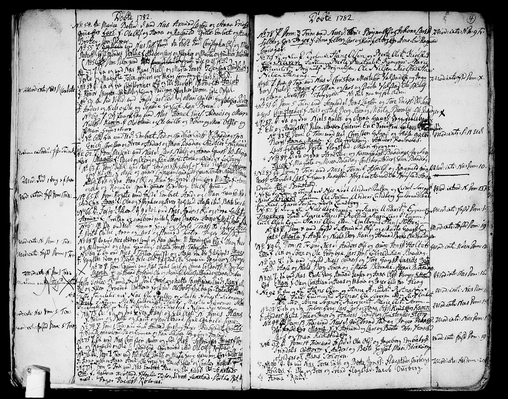 Nes prestekontor Kirkebøker, SAO/A-10410/F/Fa/L0004: Parish register (official) no. I 4, 1781-1816, p. 4