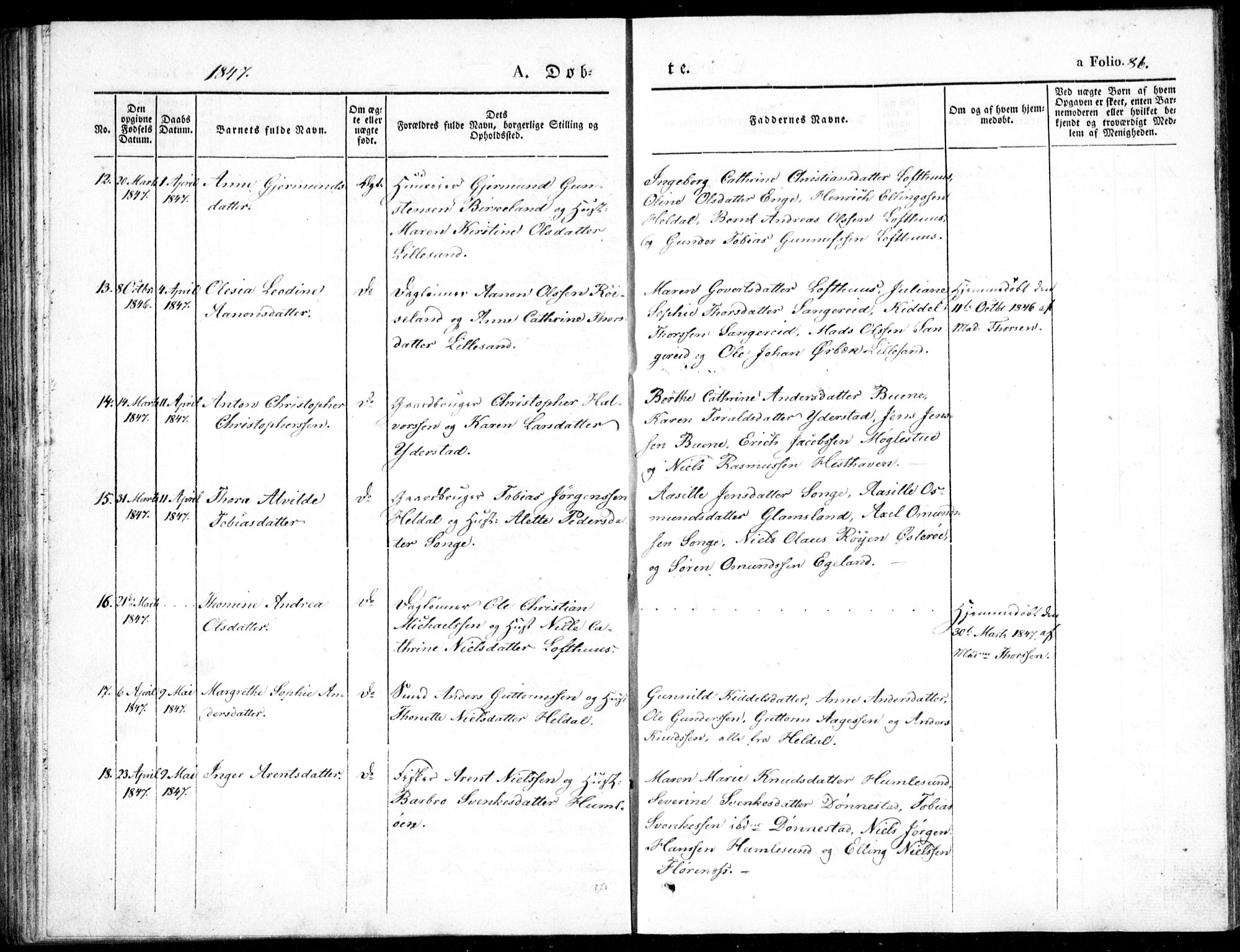 Vestre Moland sokneprestkontor, AV/SAK-1111-0046/F/Fb/Fbb/L0002: Parish register (copy) no. B 2, 1836-1851, p. 86