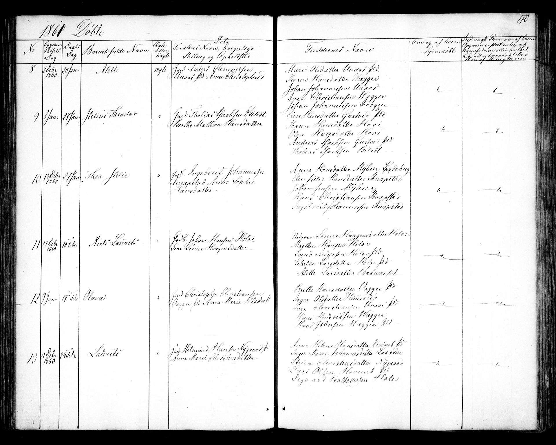 Hobøl prestekontor Kirkebøker, AV/SAO-A-2002/F/Fa/L0003: Parish register (official) no. I 3, 1842-1864, p. 170