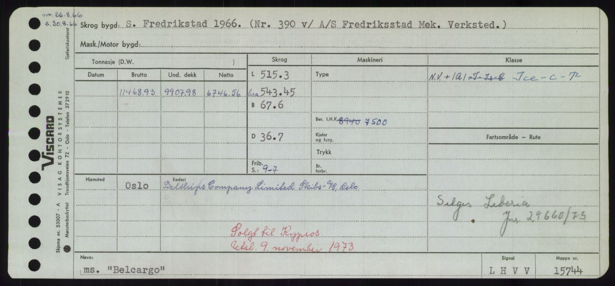 Sjøfartsdirektoratet med forløpere, Skipsmålingen, RA/S-1627/H/Hd/L0003: Fartøy, B-Bev, p. 483