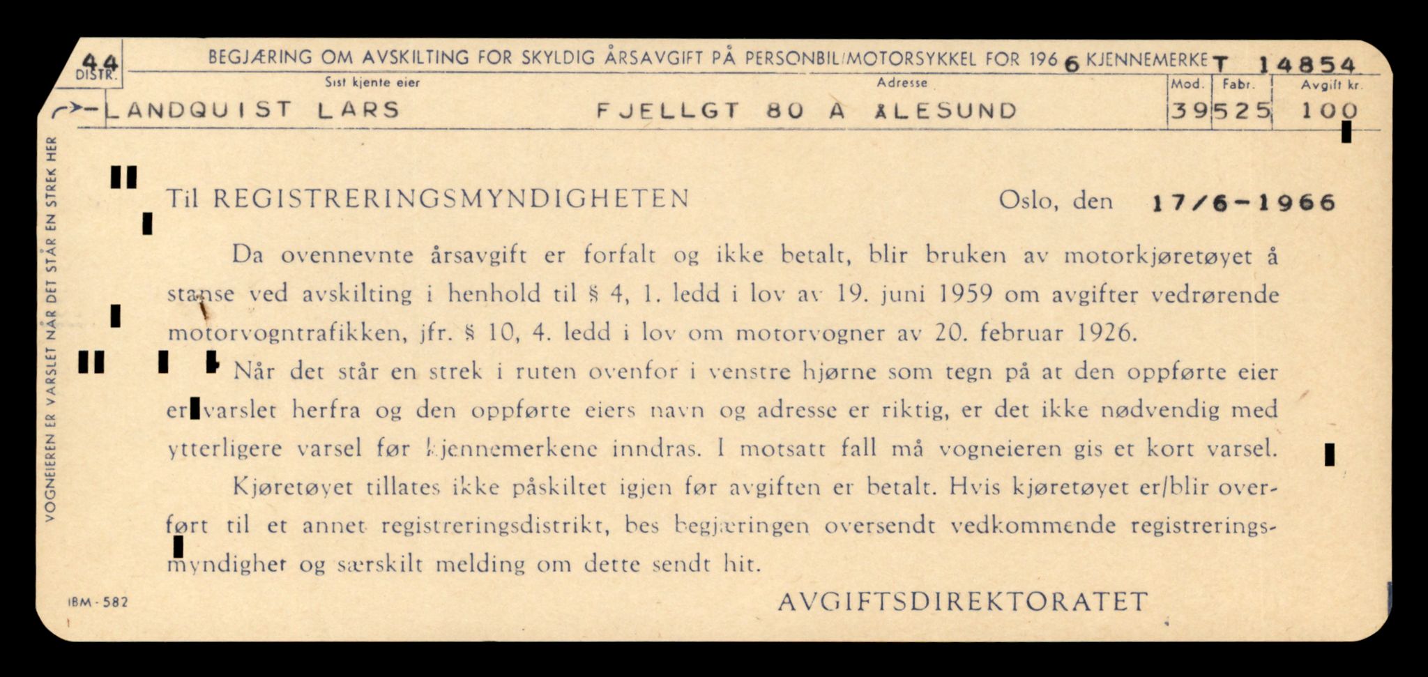 Møre og Romsdal vegkontor - Ålesund trafikkstasjon, AV/SAT-A-4099/F/Fe/L0048: Registreringskort for kjøretøy T 14721 - T 14863, 1927-1998, p. 3067