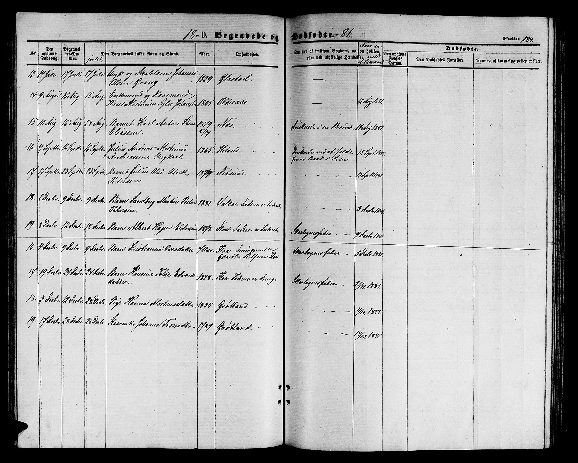 Ministerialprotokoller, klokkerbøker og fødselsregistre - Nordland, AV/SAT-A-1459/816/L0252: Parish register (copy) no. 816C02, 1871-1885, p. 184