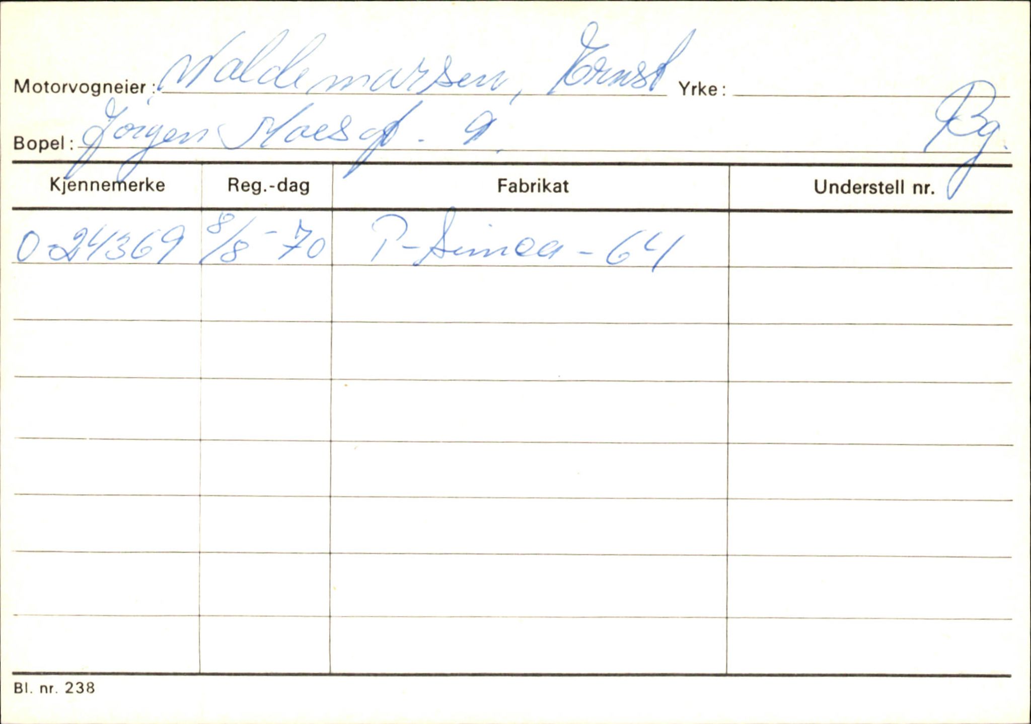 Statens vegvesen, Hordaland vegkontor, AV/SAB-A-5201/2/Hb/L0037: O-eierkort W-P, 1920-1971, p. 44