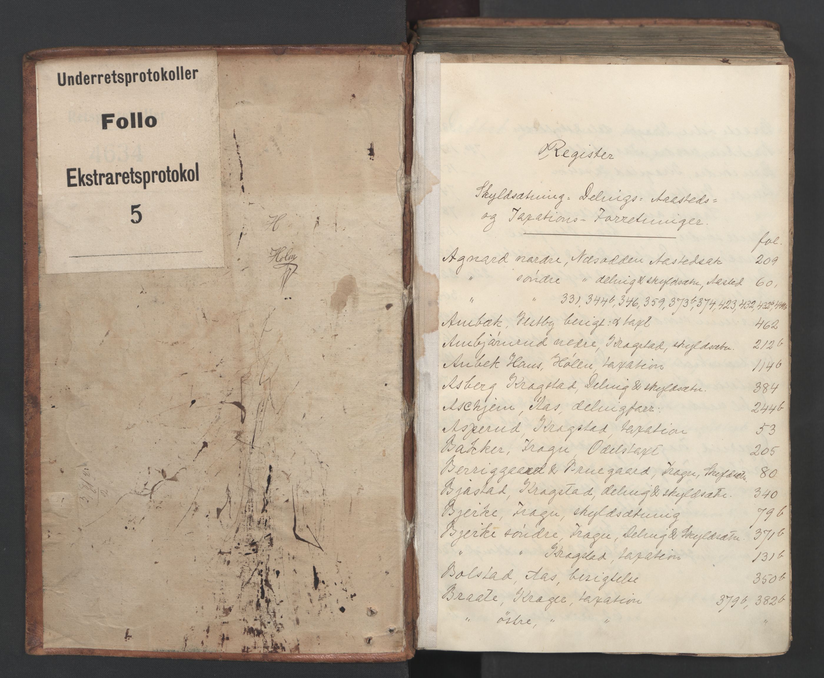 Follo sorenskriveri, SAO/A-10274/F/Fc/Fca/L0005: Ekstrarettsprotokoll, 1826-1833