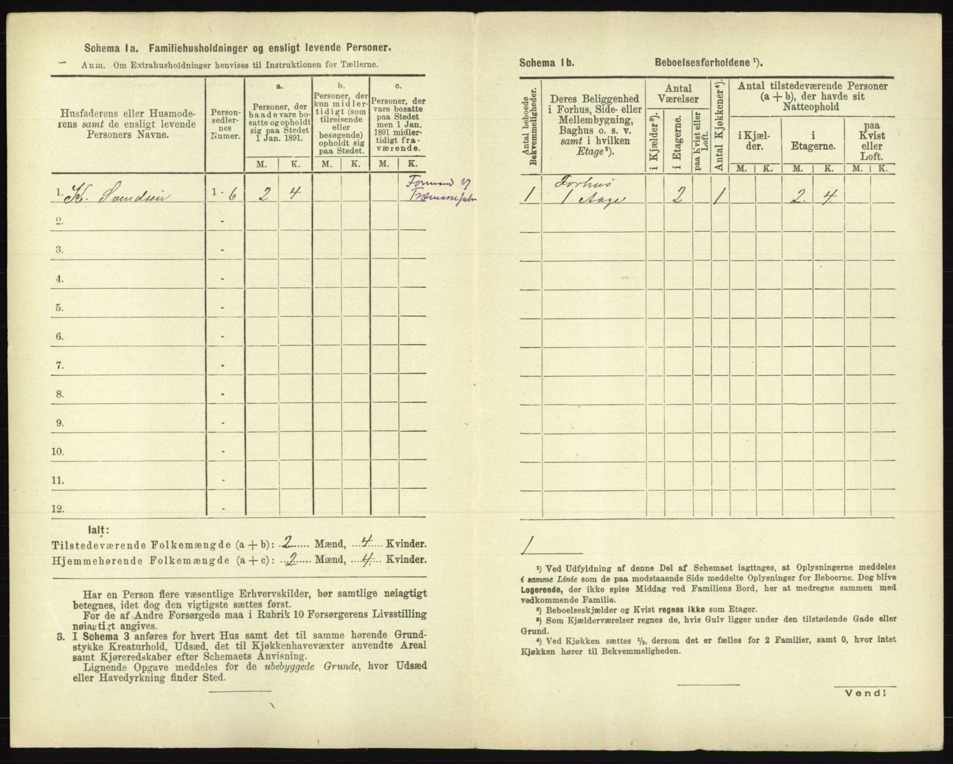 RA, 1891 census for 0101 Fredrikshald, 1891, p. 1849