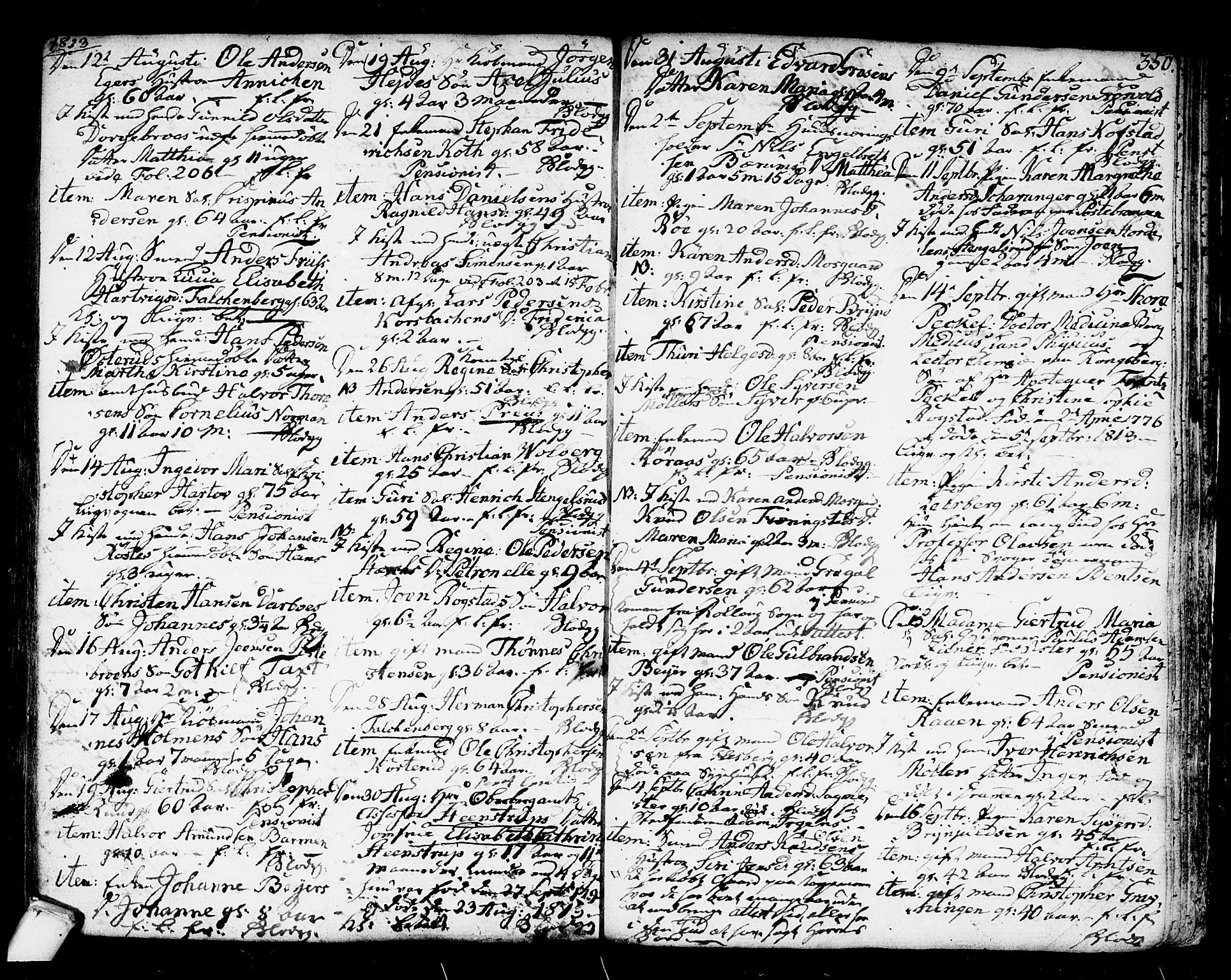 Kongsberg kirkebøker, AV/SAKO-A-22/F/Fa/L0007: Parish register (official) no. I 7, 1795-1816, p. 350