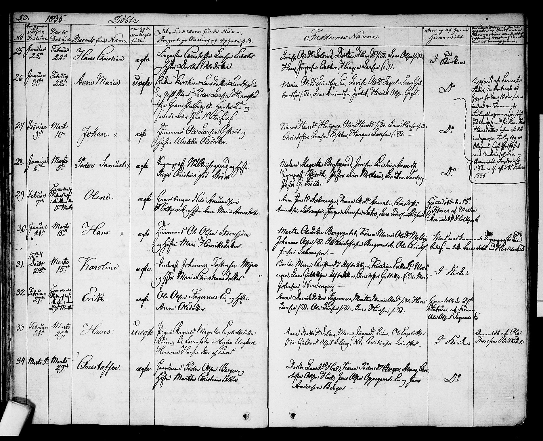 Hurdal prestekontor Kirkebøker, AV/SAO-A-10889/F/Fa/L0004: Parish register (official) no. I 4, 1828-1845, p. 53