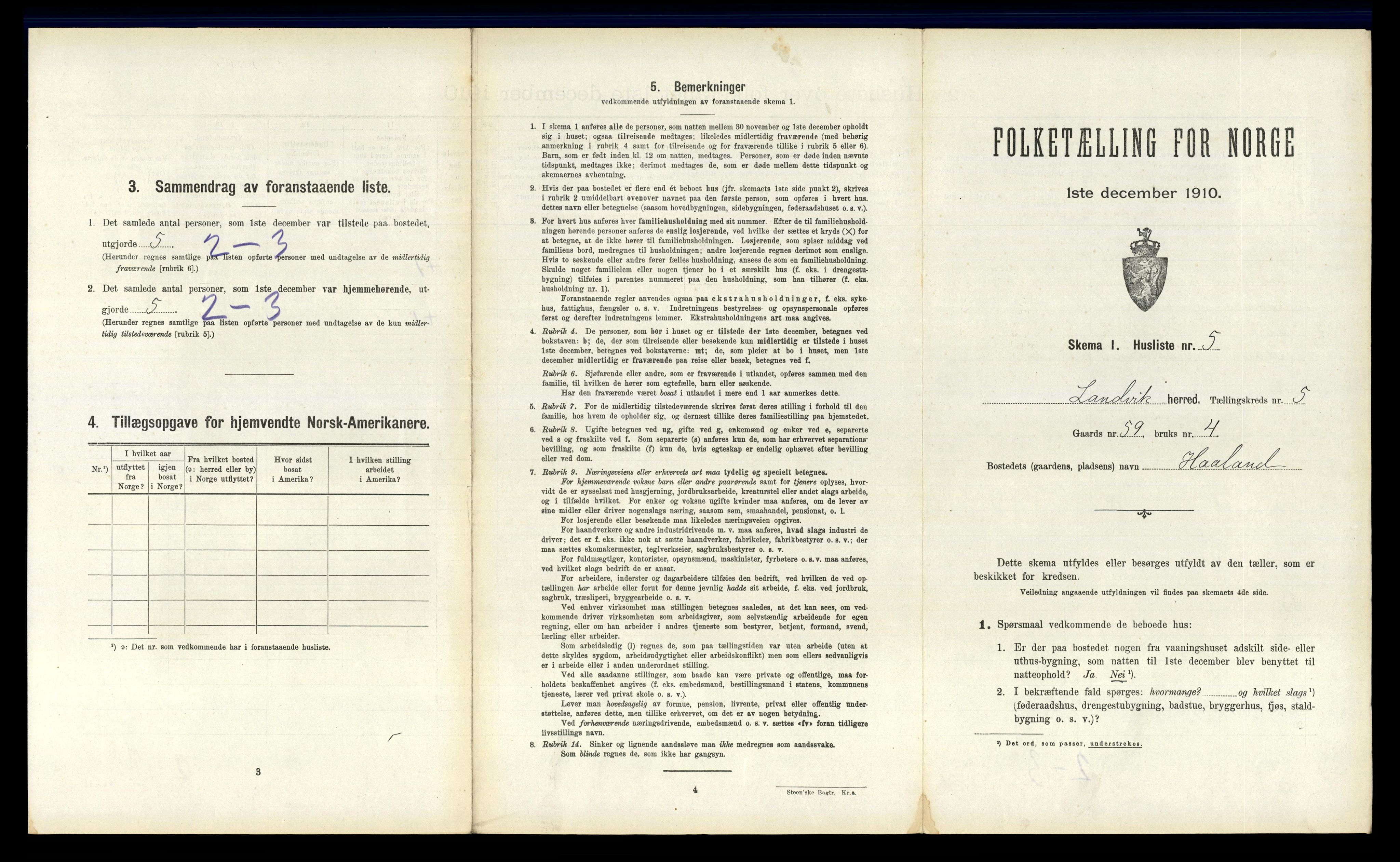 RA, 1910 census for Landvik, 1910, p. 756