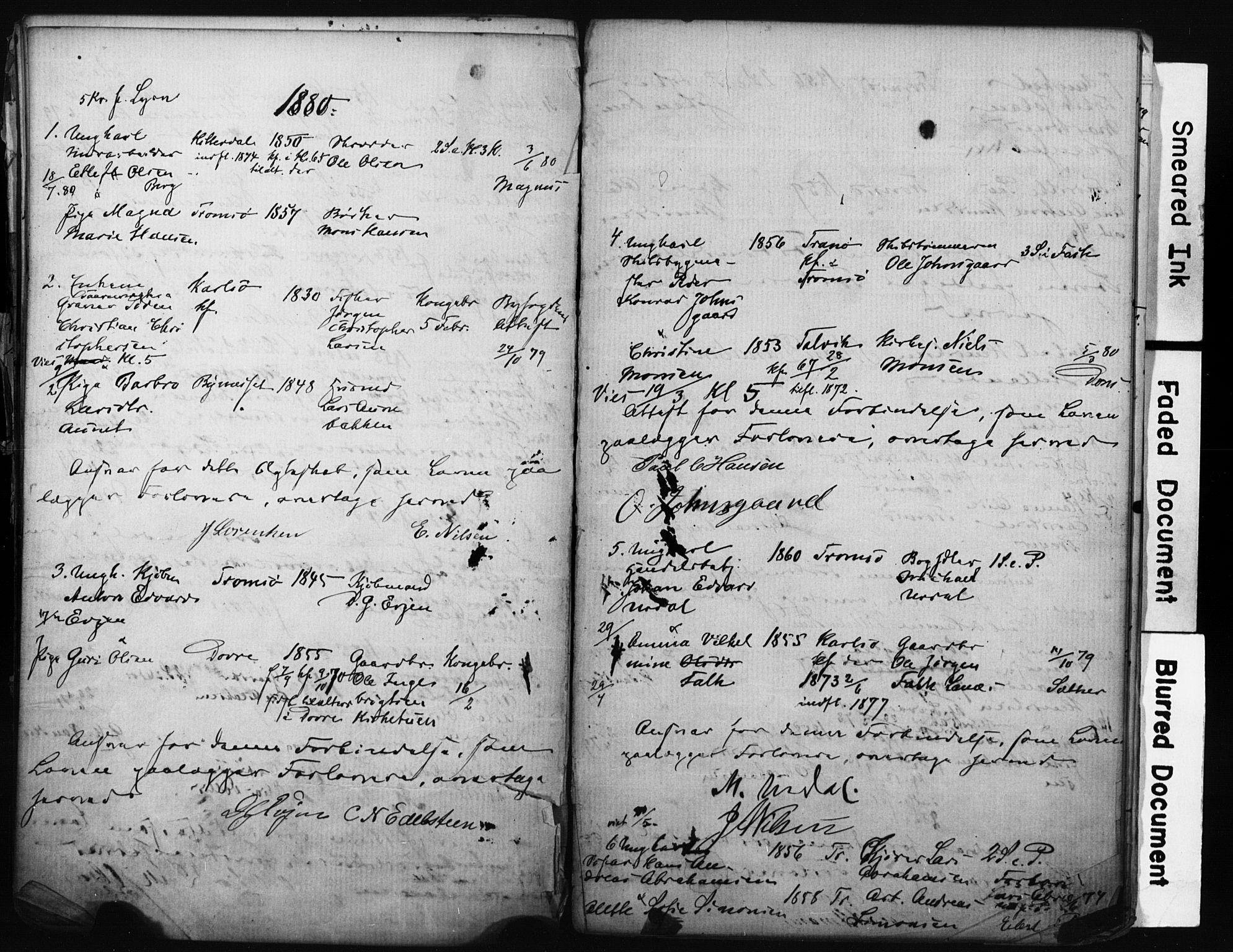 Tromsø sokneprestkontor/stiftsprosti/domprosti, AV/SATØ-S-1343/H/Hc/L0098: Banns register no. 98, 1872-1883