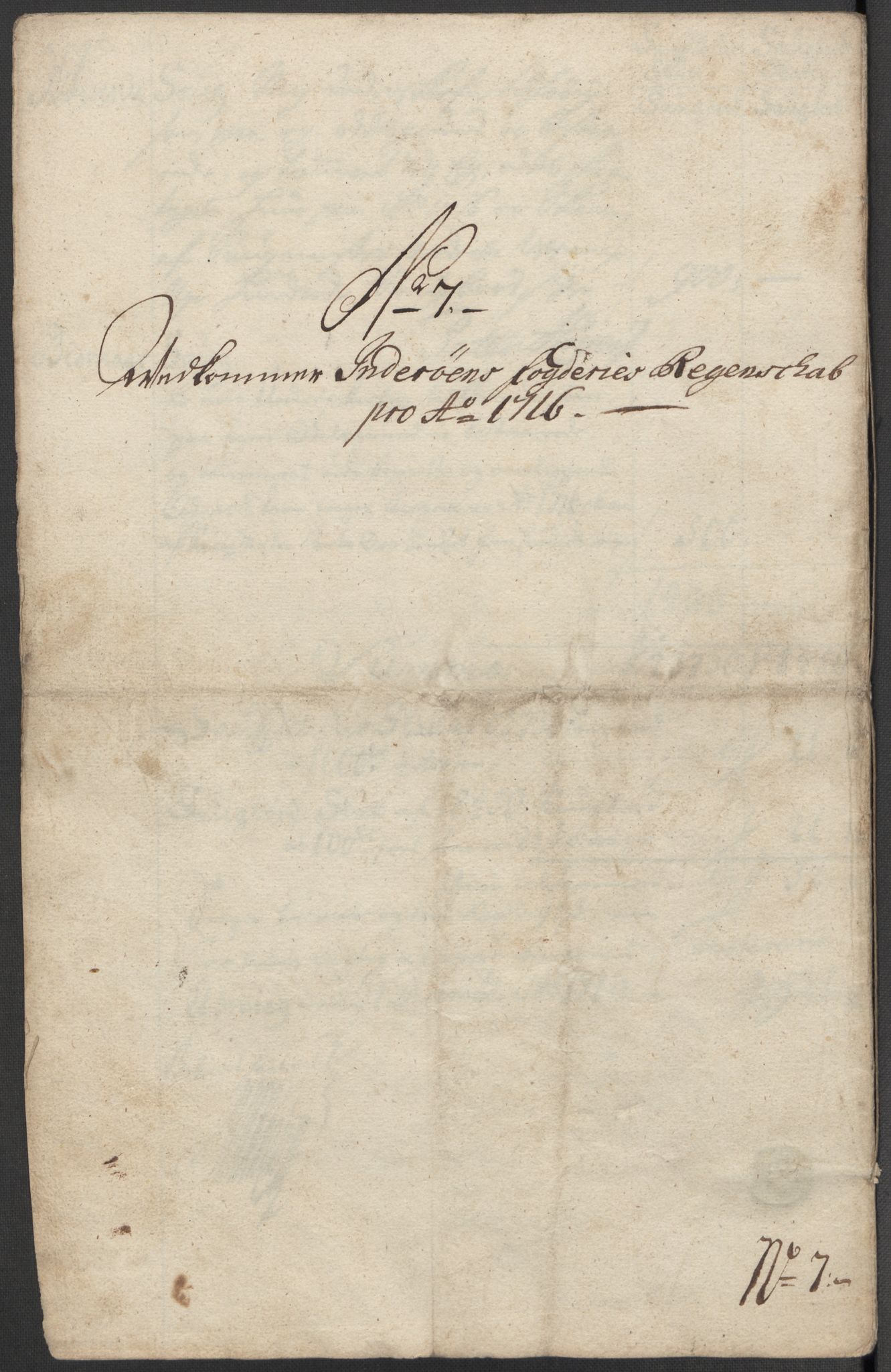 Rentekammeret inntil 1814, Reviderte regnskaper, Fogderegnskap, RA/EA-4092/R63/L4324: Fogderegnskap Inderøy, 1716, p. 142