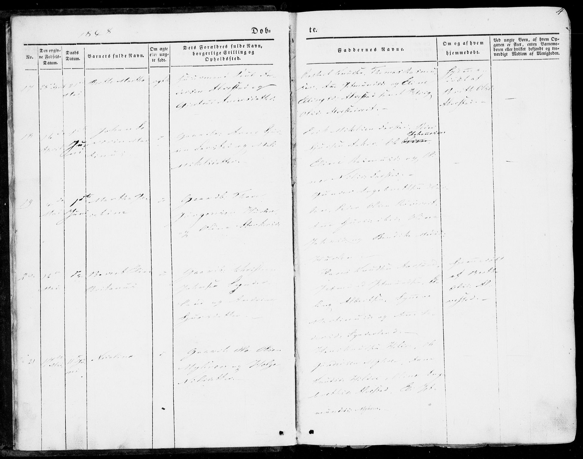 Ministerialprotokoller, klokkerbøker og fødselsregistre - Møre og Romsdal, AV/SAT-A-1454/536/L0497: Parish register (official) no. 536A06, 1845-1865, p. 4