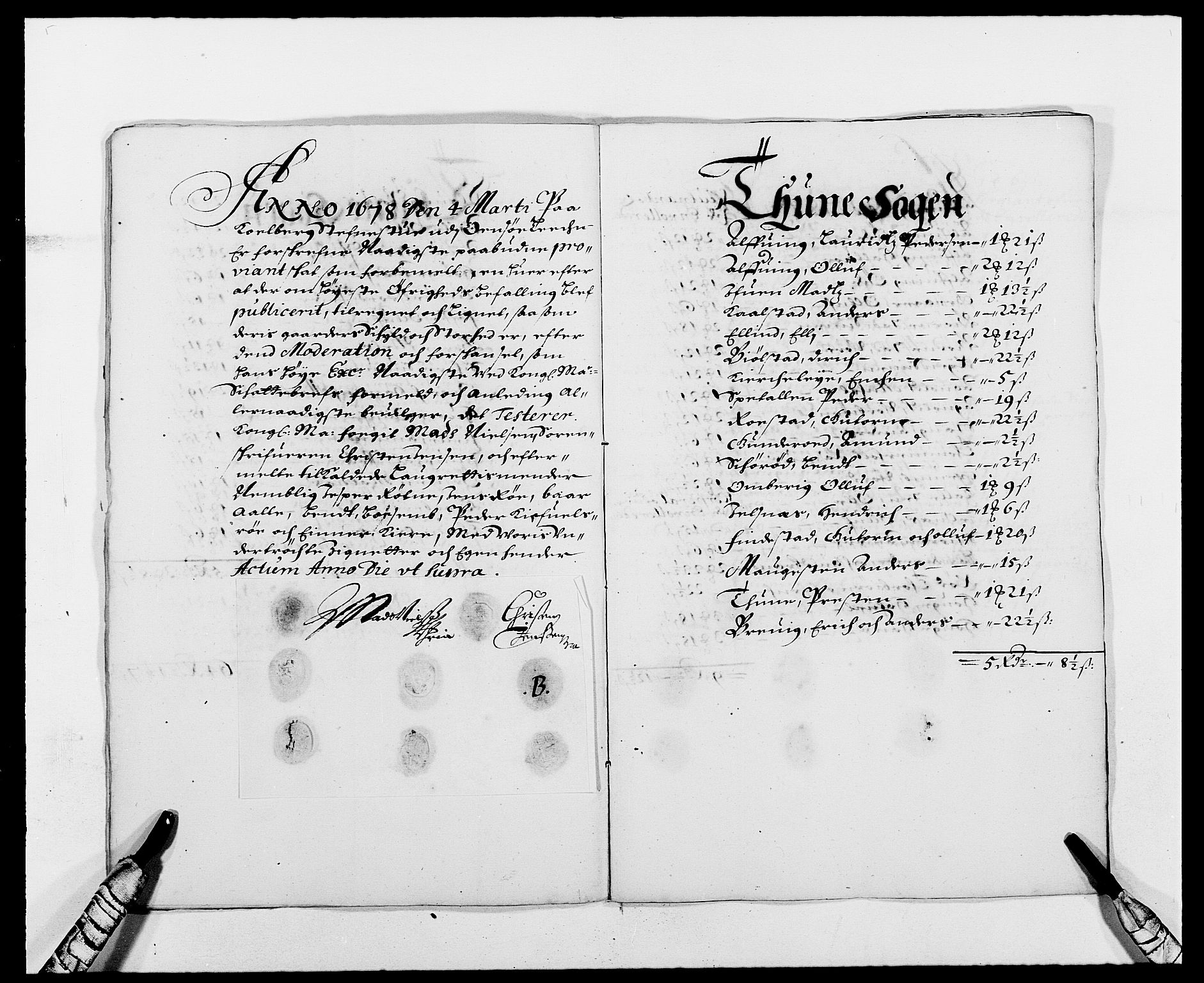 Rentekammeret inntil 1814, Reviderte regnskaper, Fogderegnskap, AV/RA-EA-4092/R03/L0109: Fogderegnskap Onsøy, Tune, Veme og Åbygge fogderi, 1678, p. 123