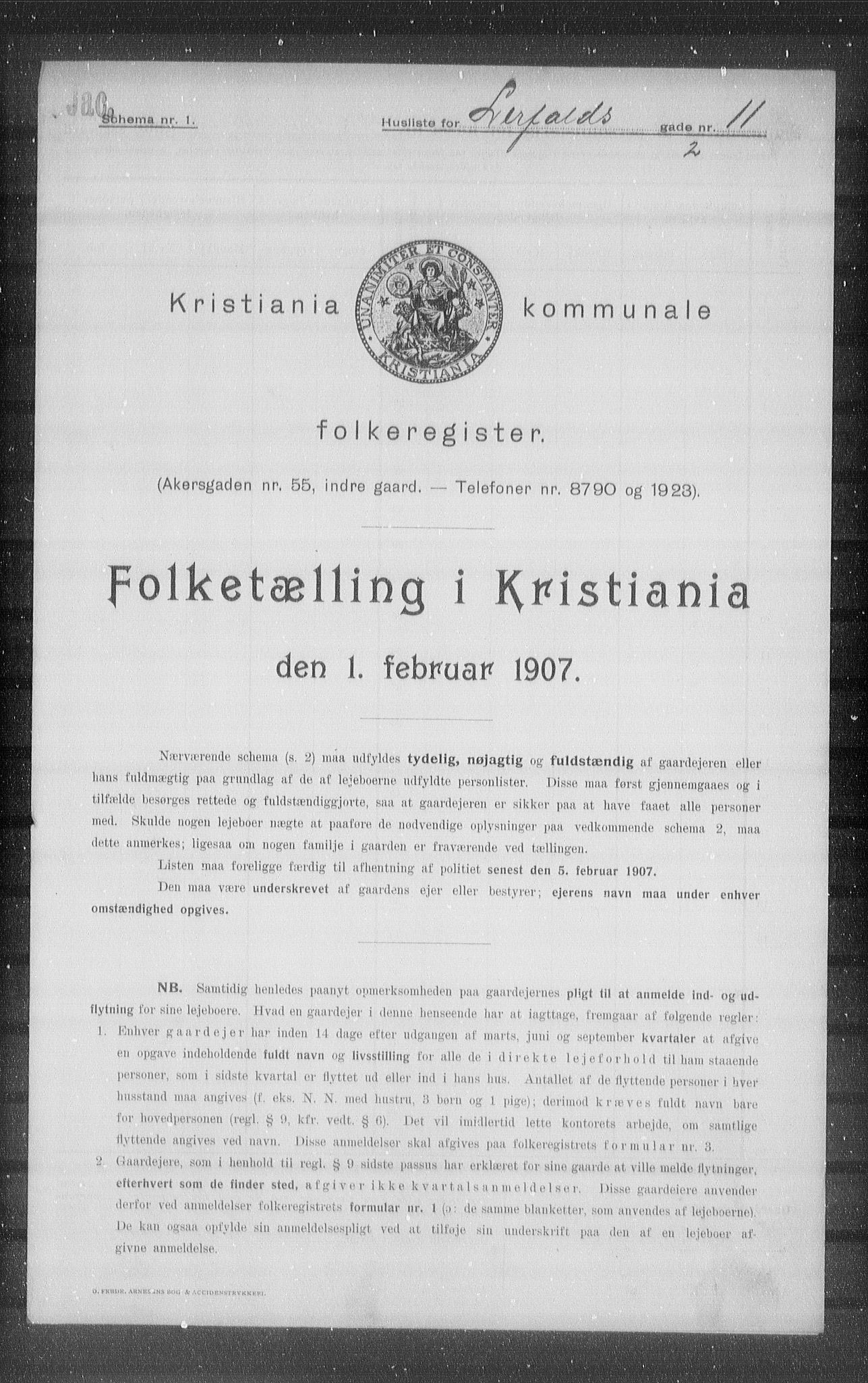 OBA, Municipal Census 1907 for Kristiania, 1907, p. 29324