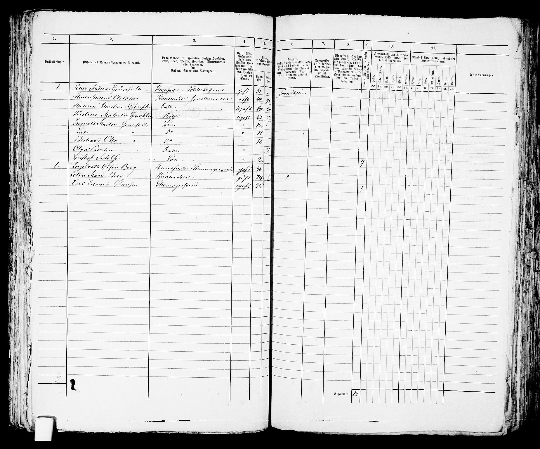 RA, 1865 census for Brevik, 1865, p. 559