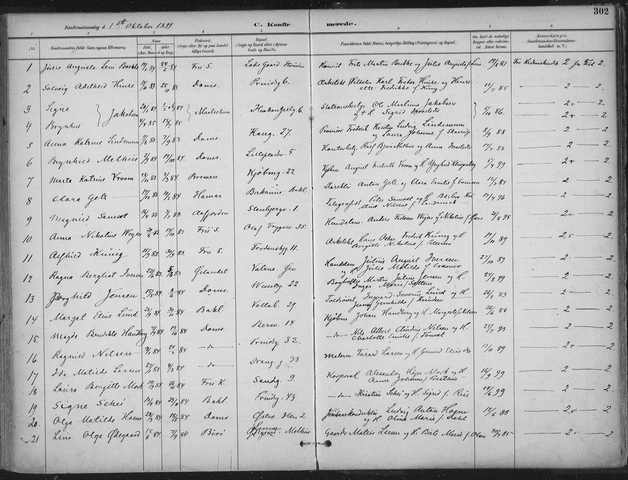 Ministerialprotokoller, klokkerbøker og fødselsregistre - Sør-Trøndelag, AV/SAT-A-1456/601/L0062: Parish register (official) no. 601A30, 1891-1911, p. 302