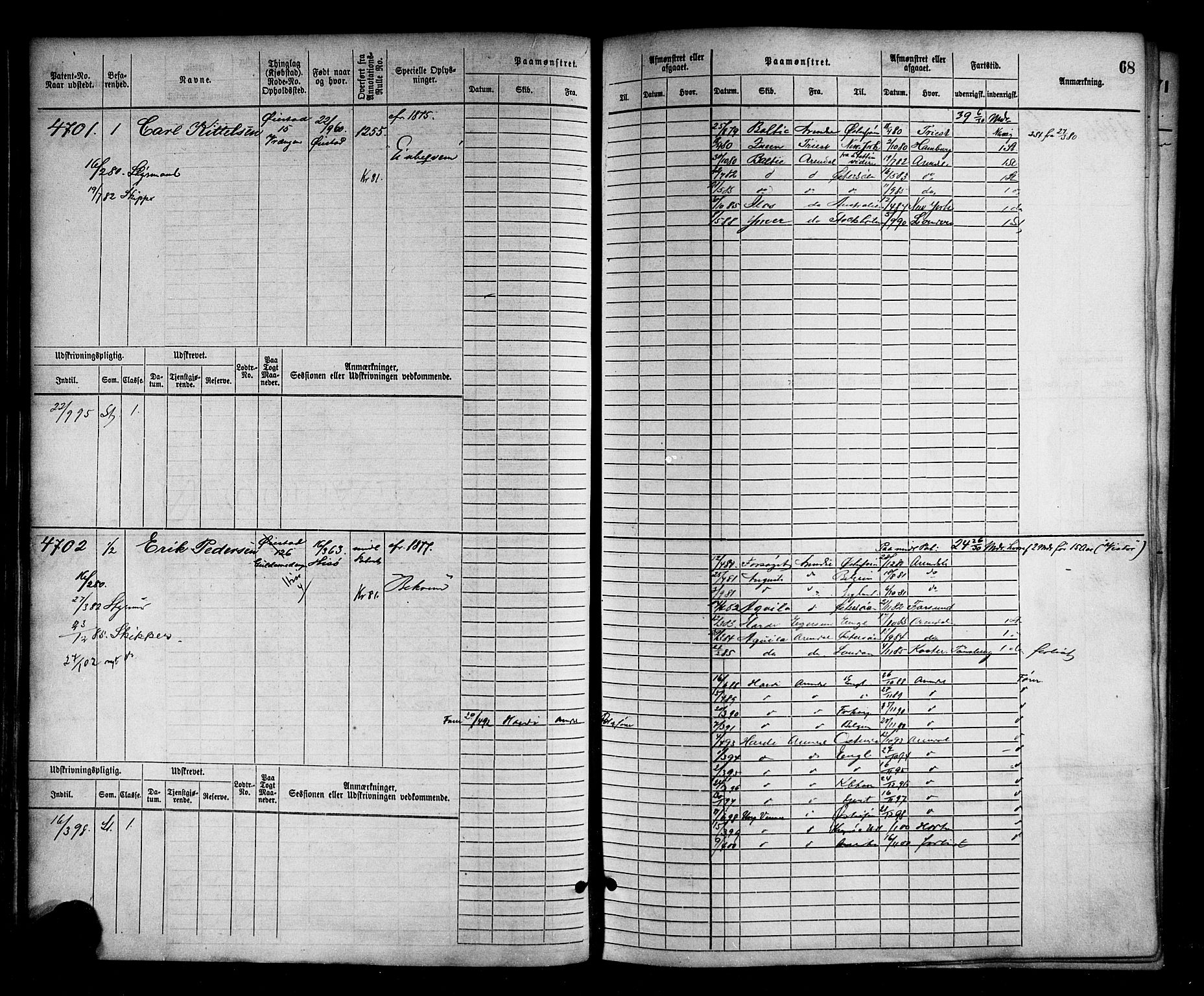 Arendal mønstringskrets, SAK/2031-0012/F/Fb/L0016: Hovedrulle nr 4569-5322, S-14, 1879-1900, p. 72