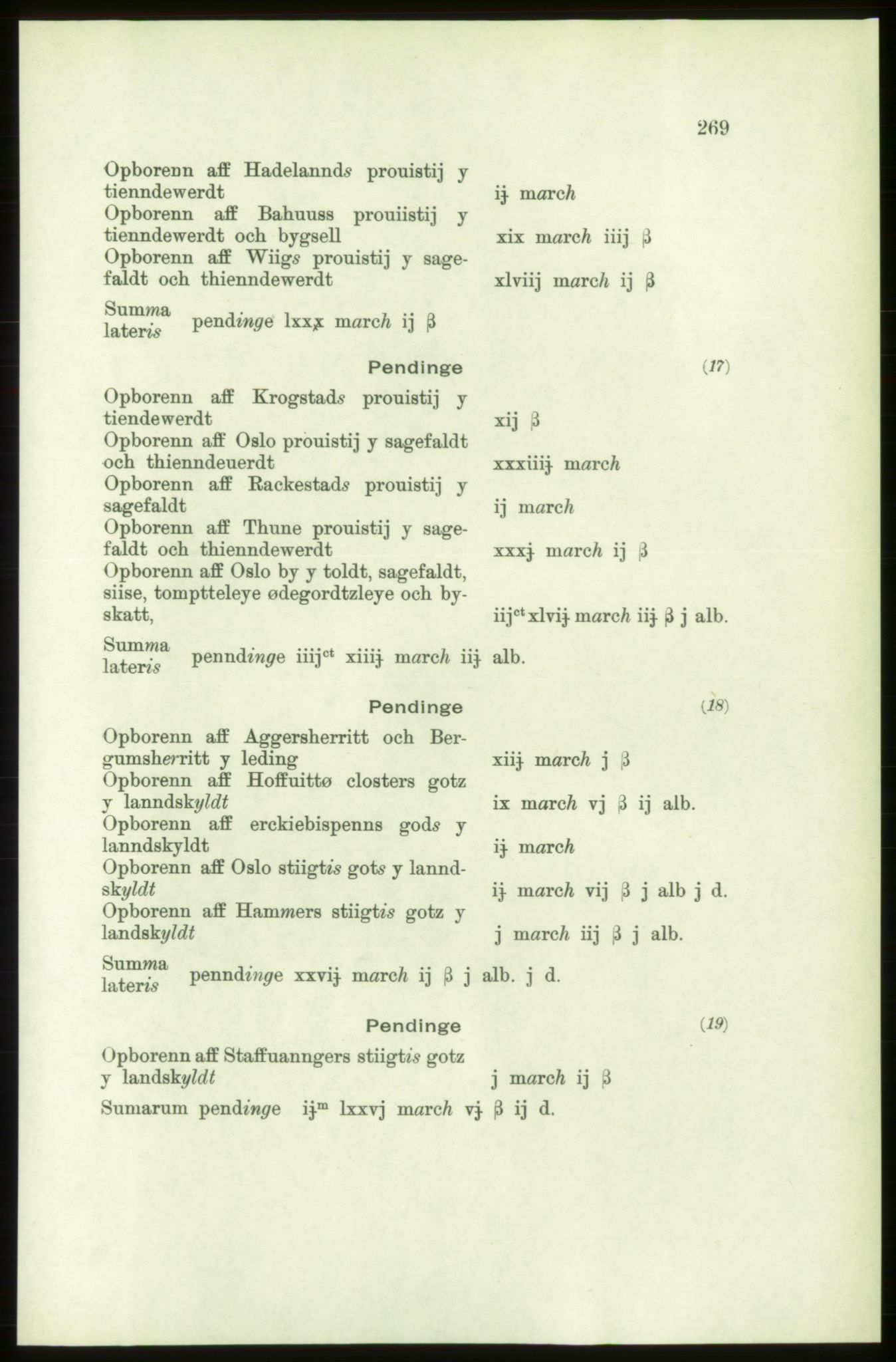 Publikasjoner utgitt av Arkivverket, PUBL/PUBL-001/C/0001: Bind 1: Rekneskap for Akershus len 1557-1558, 1557-1558, p. 269