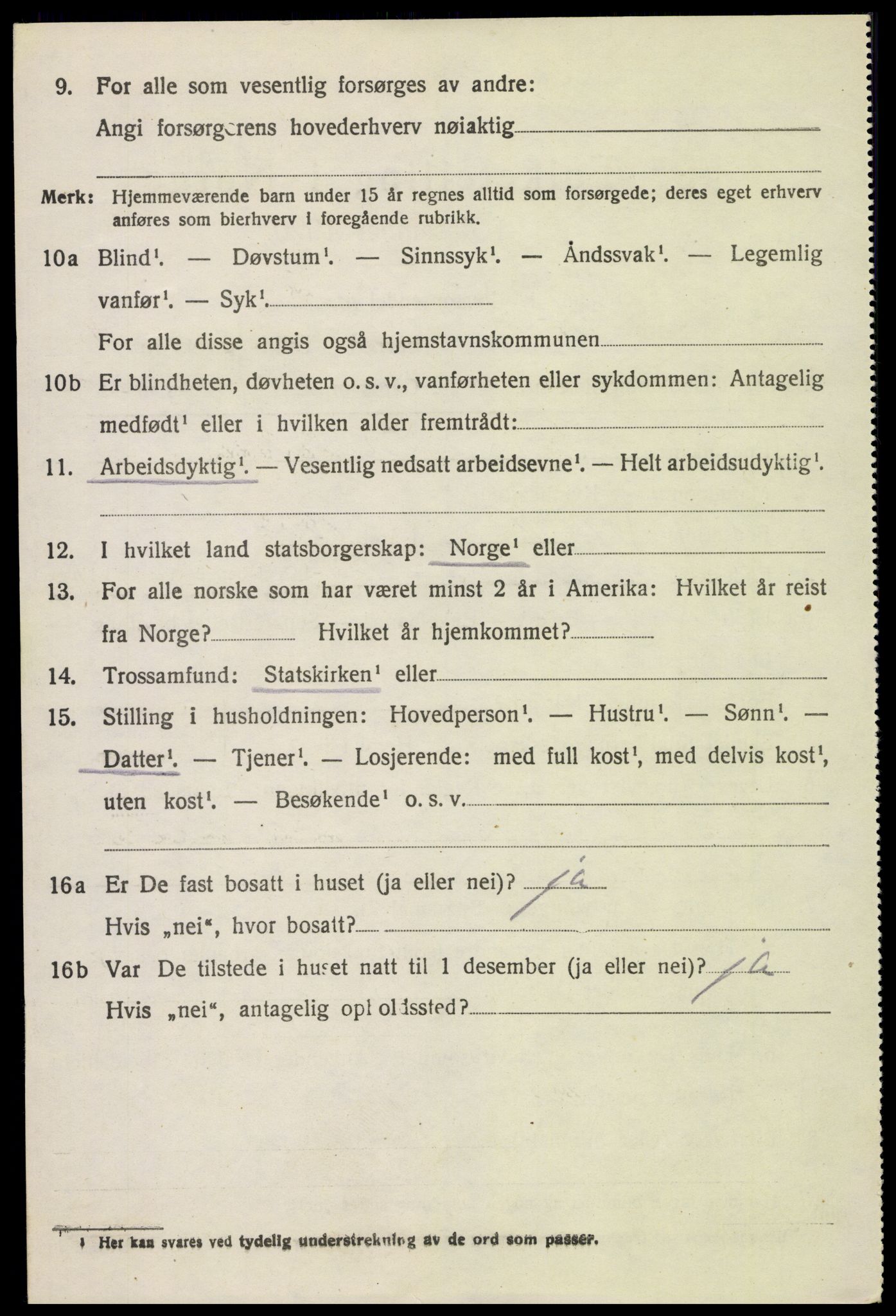 SAH, 1920 census for Stange, 1920, p. 19810