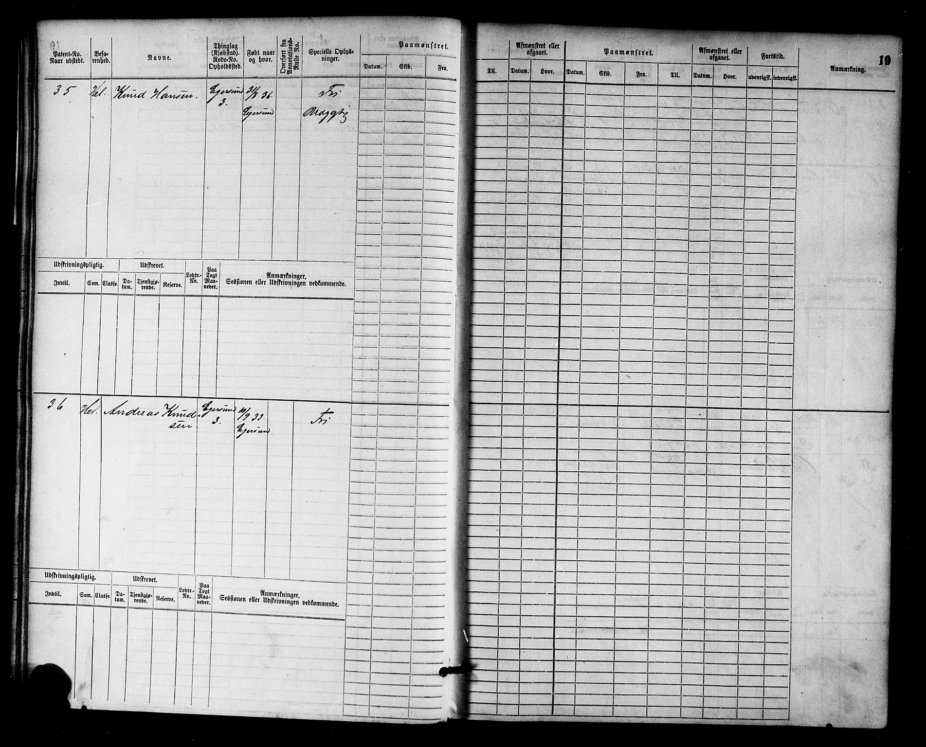 Egersund mønstringskrets, AV/SAK-2031-0019/F/Fb/L0001: Hovedrulle nr 1-666, O-3, 1868-1920, p. 20