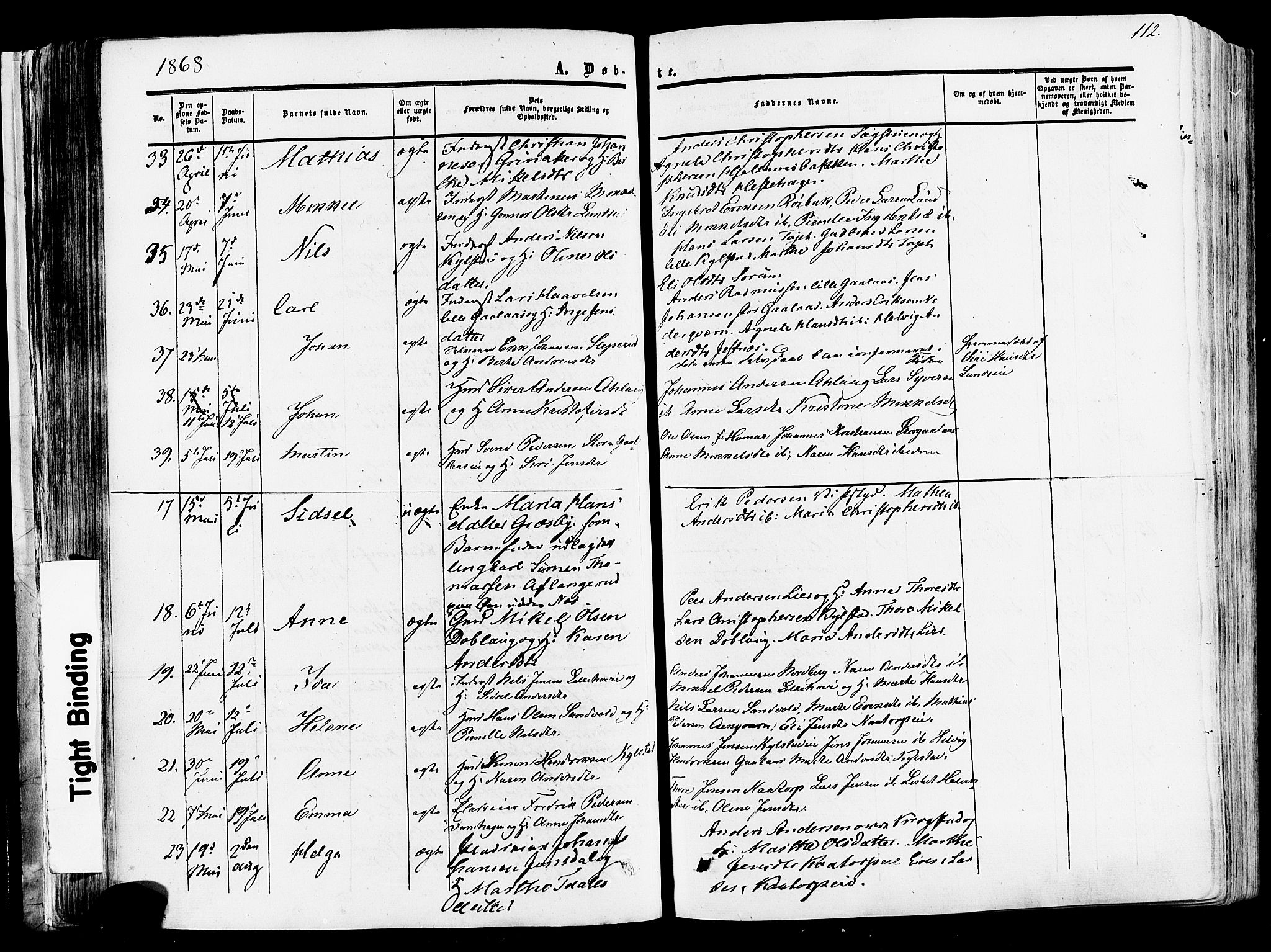 Vang prestekontor, Hedmark, AV/SAH-PREST-008/H/Ha/Haa/L0013: Parish register (official) no. 13, 1855-1879, p. 112