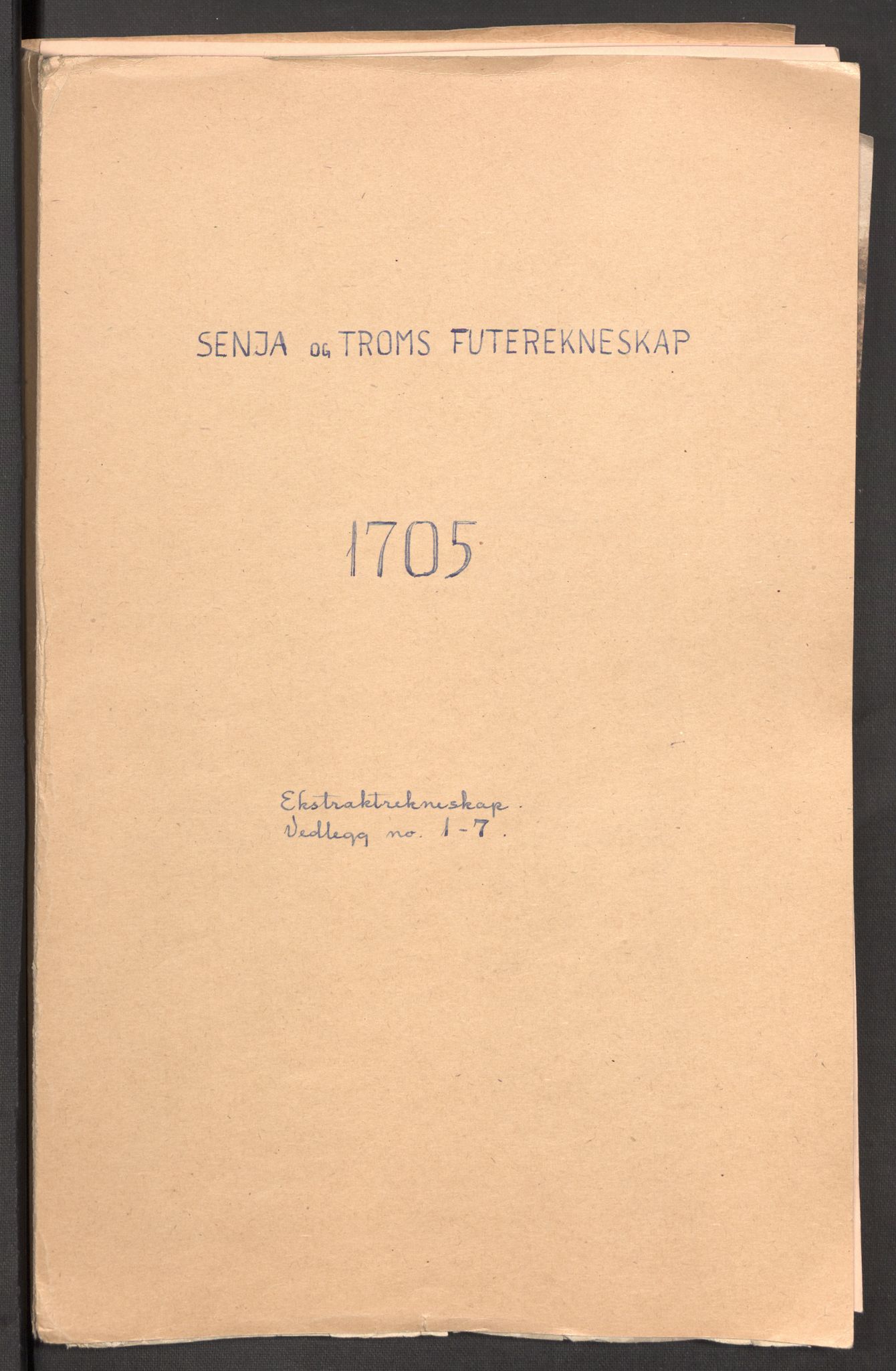 Rentekammeret inntil 1814, Reviderte regnskaper, Fogderegnskap, AV/RA-EA-4092/R68/L4756: Fogderegnskap Senja og Troms, 1705-1707, p. 2