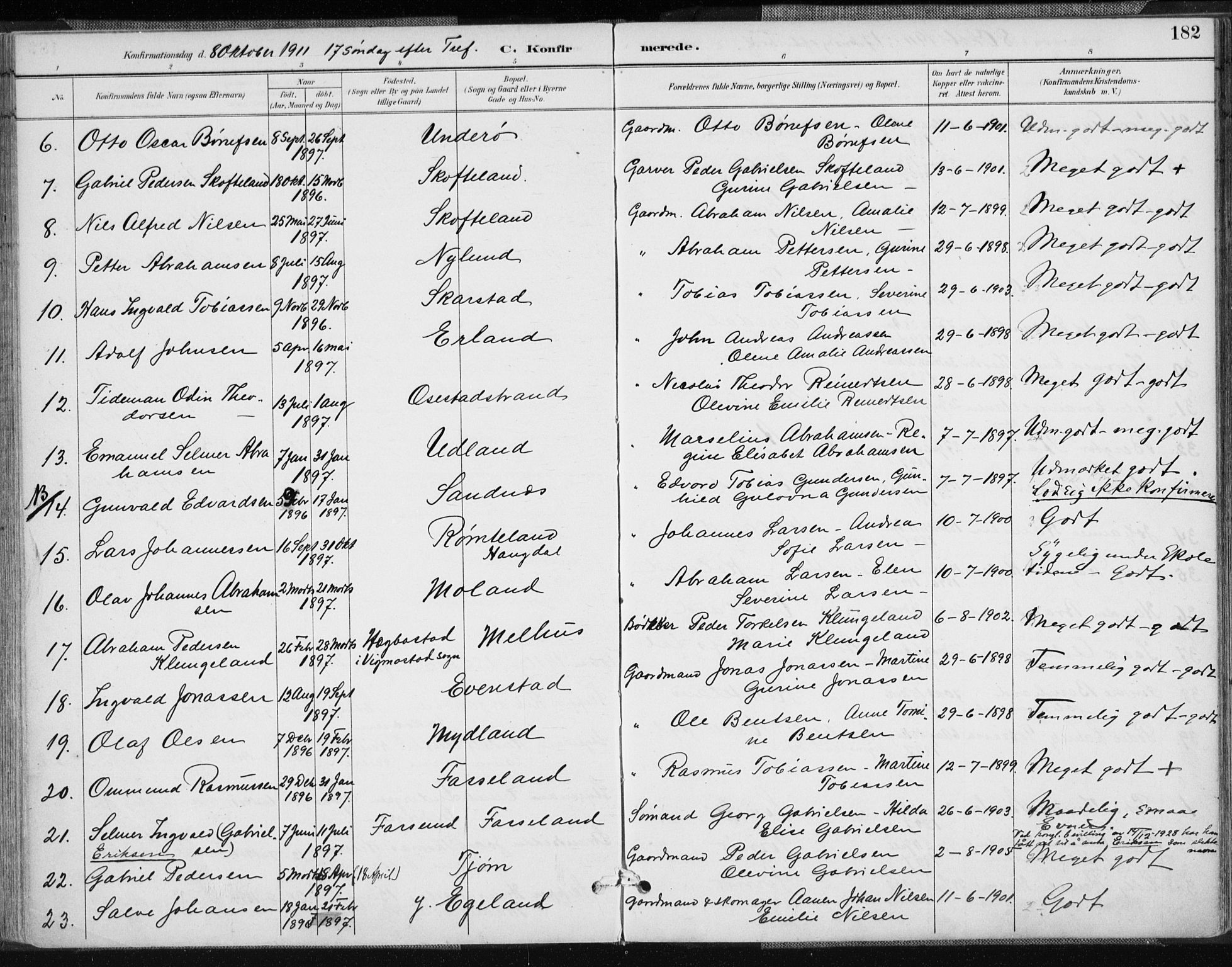 Sør-Audnedal sokneprestkontor, AV/SAK-1111-0039/F/Fa/Fab/L0010: Parish register (official) no. A 10, 1892-1913, p. 183