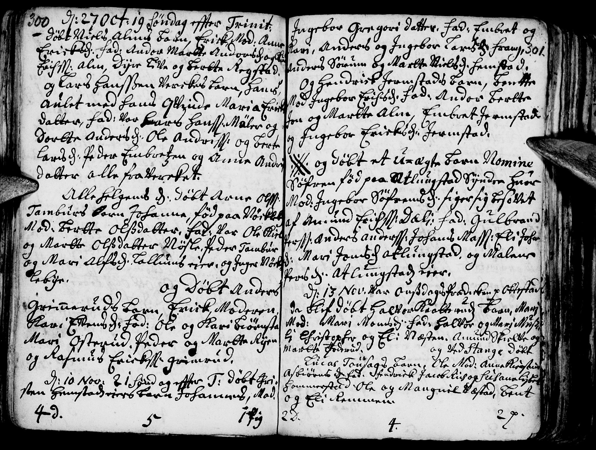 Stange prestekontor, AV/SAH-PREST-002/K/L0002: Parish register (official) no. 2, 1724-1740, p. 300-301