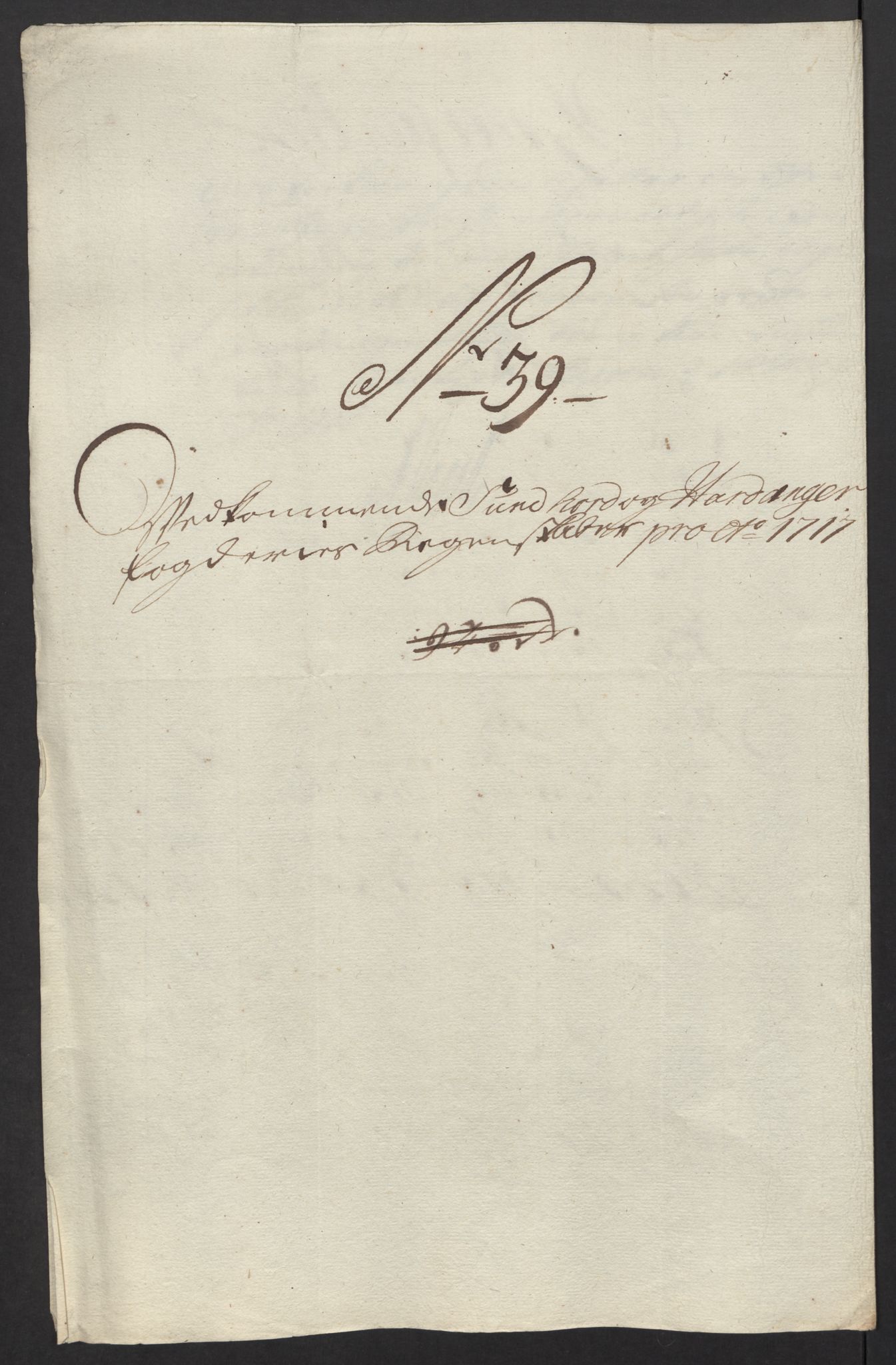 Rentekammeret inntil 1814, Reviderte regnskaper, Fogderegnskap, AV/RA-EA-4092/R48/L2994: Fogderegnskap Sunnhordland og Hardanger, 1717, p. 196