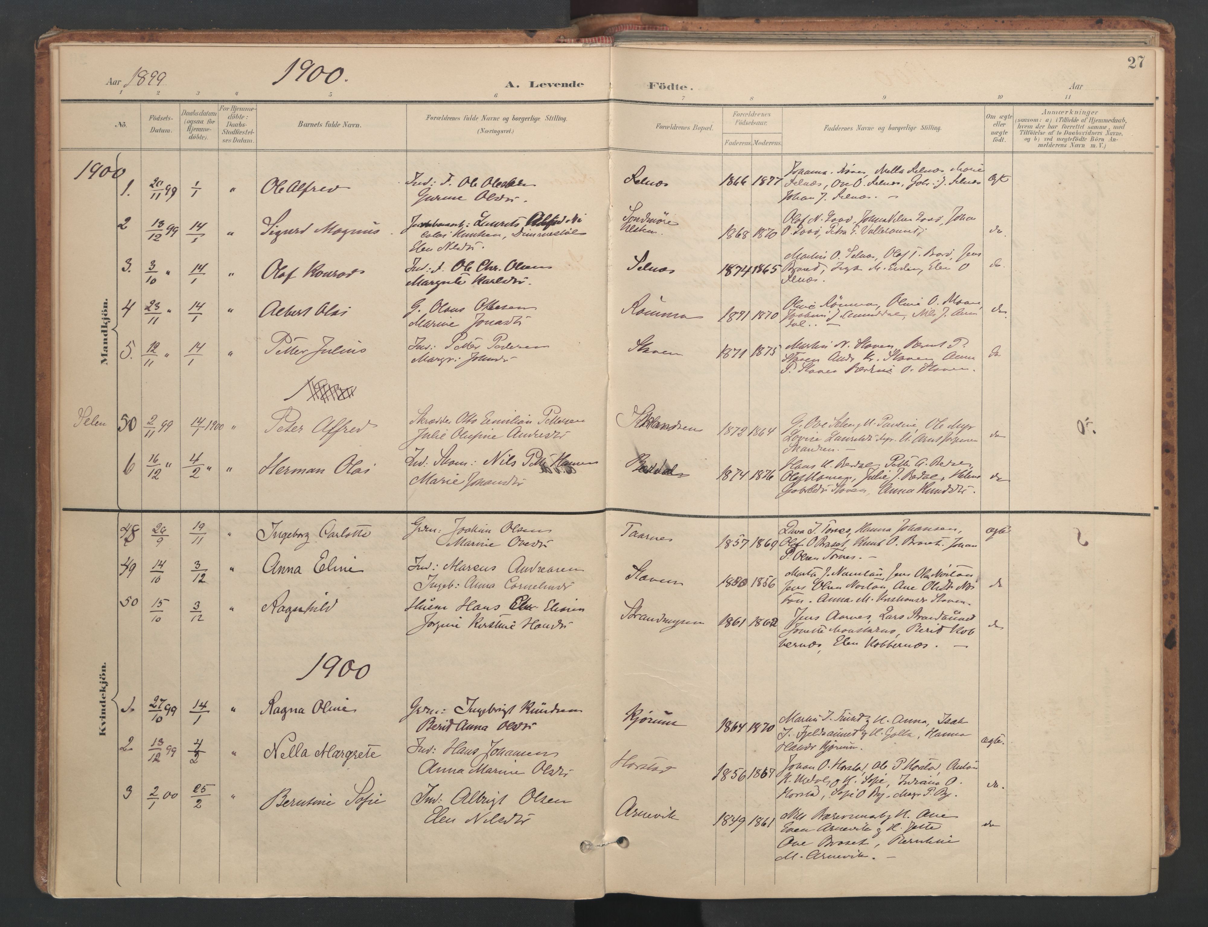 Ministerialprotokoller, klokkerbøker og fødselsregistre - Sør-Trøndelag, SAT/A-1456/655/L0681: Parish register (official) no. 655A10, 1895-1907, p. 27