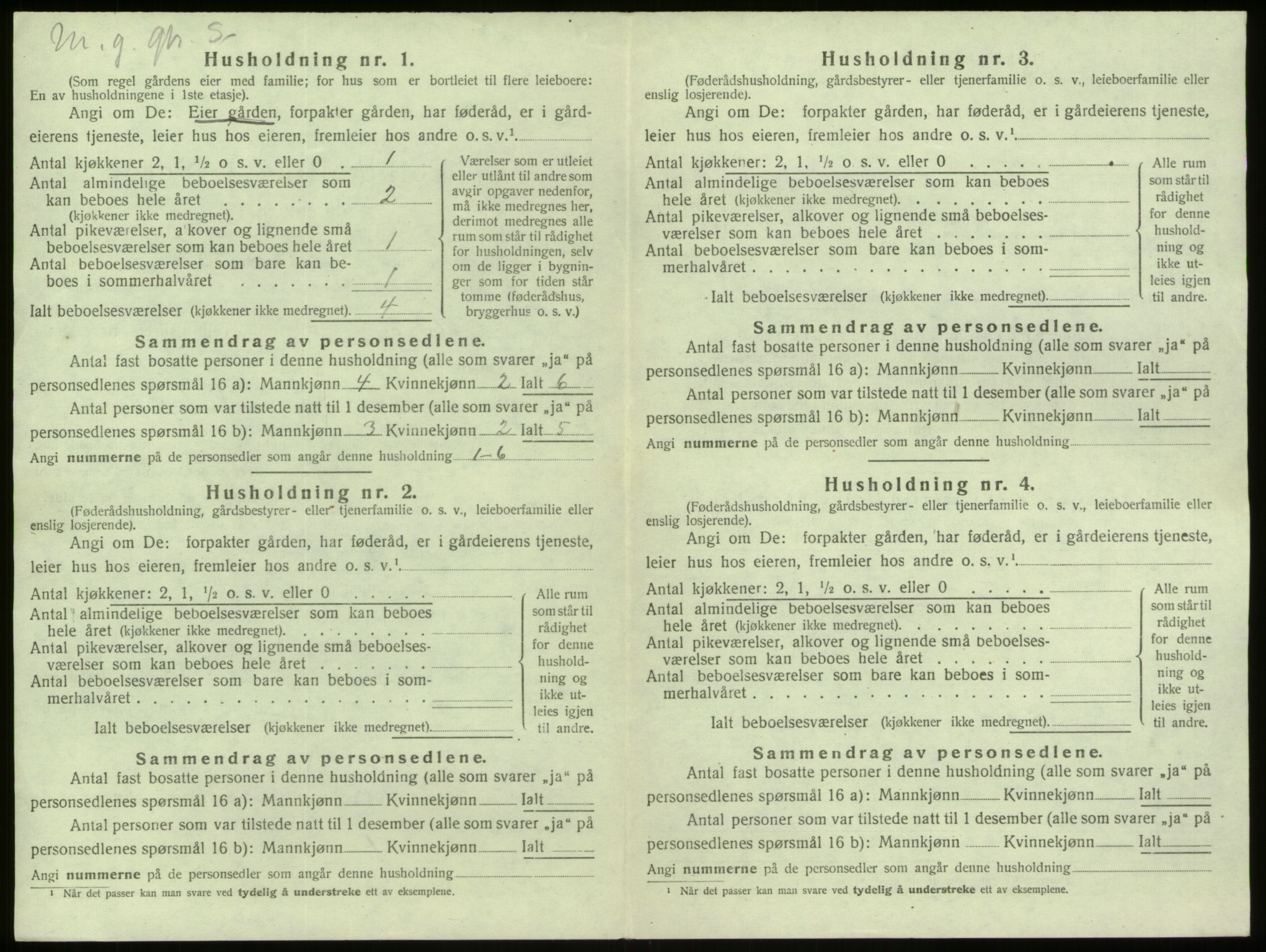 SAB, 1920 census for Manger, 1920, p. 131