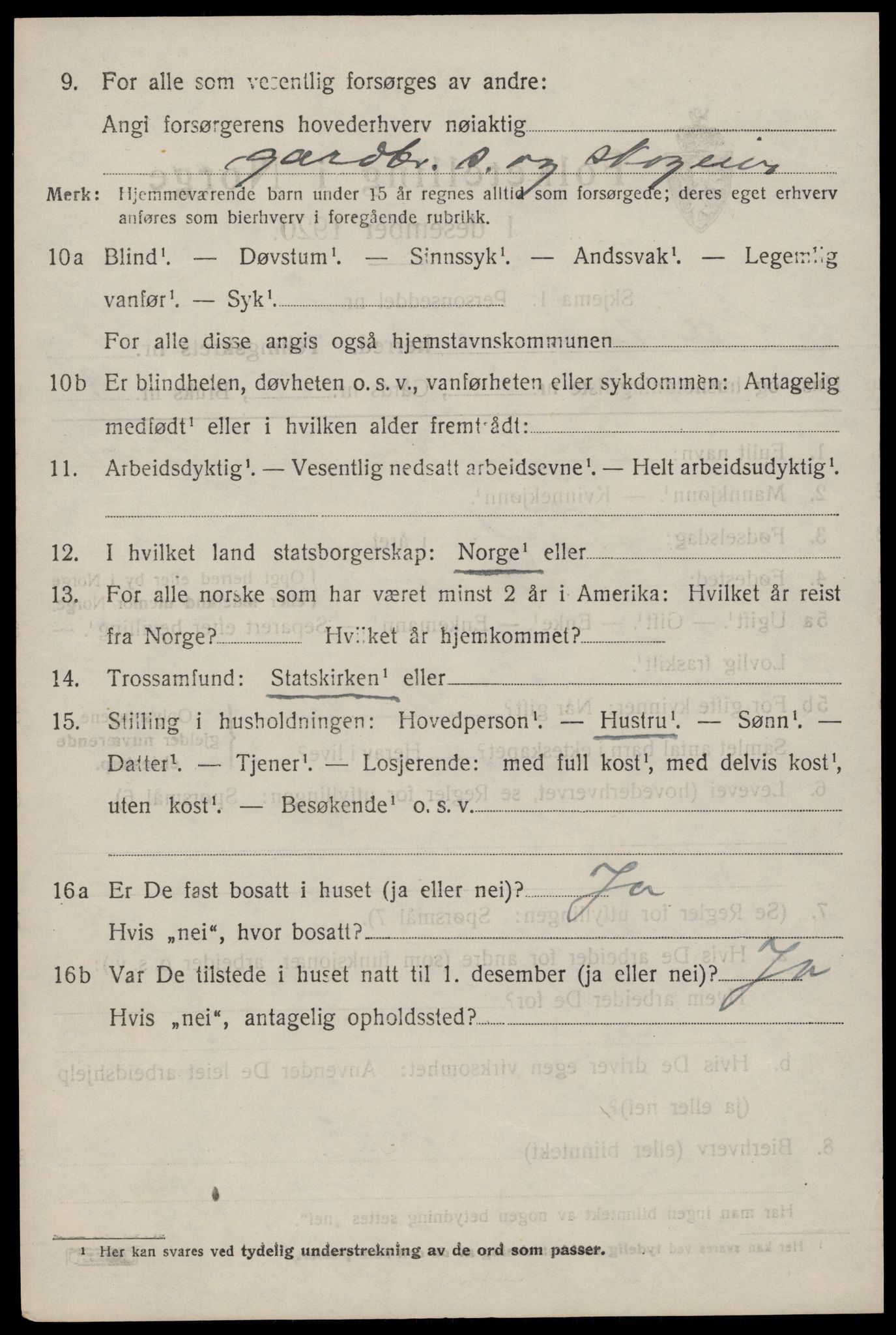 SAKO, 1920 census for Kviteseid, 1920, p. 1638