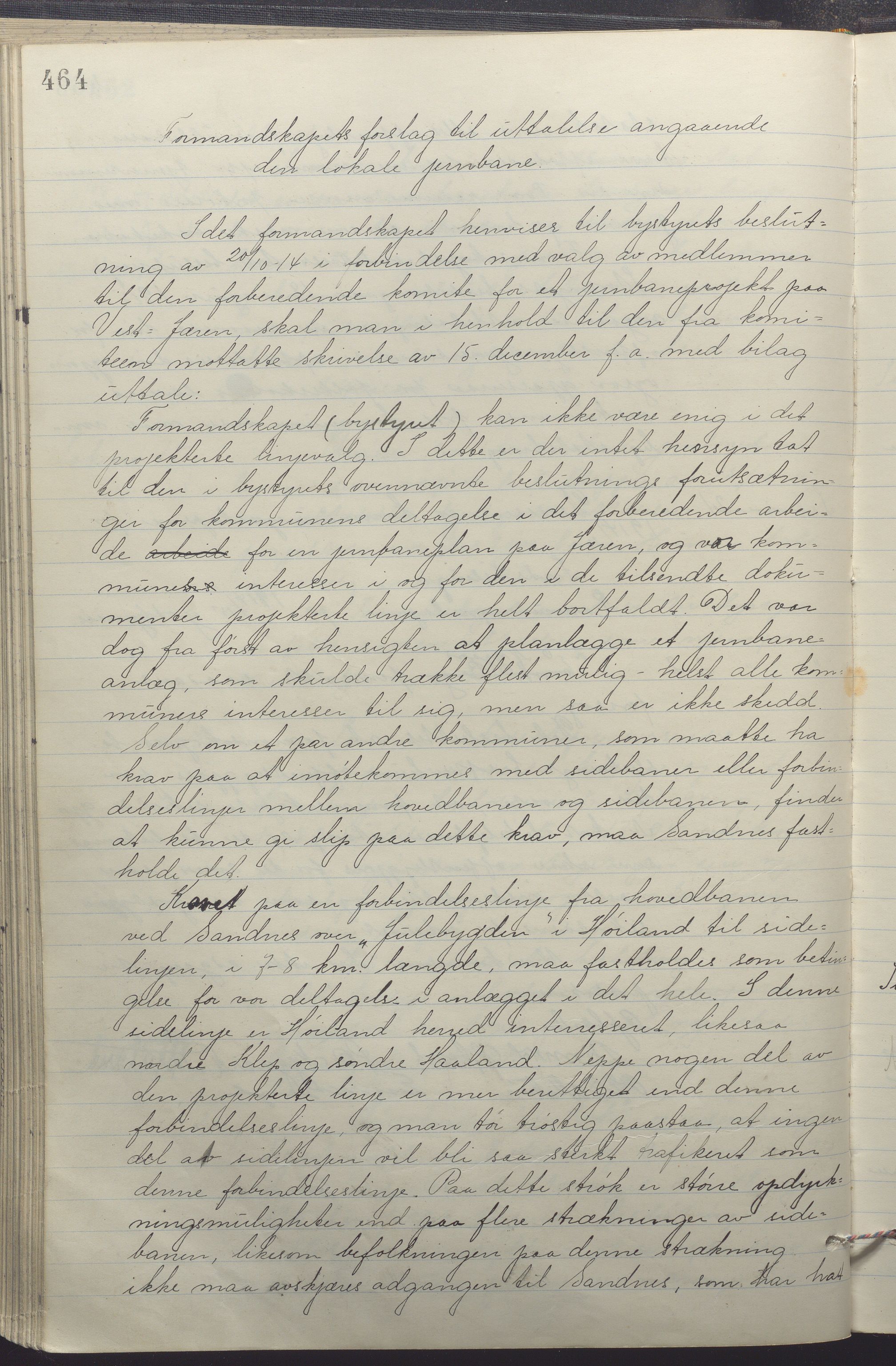 Sandnes kommune - Formannskapet og Bystyret, IKAR/K-100188/Aa/L0008: Møtebok, 1913-1917, p. 464