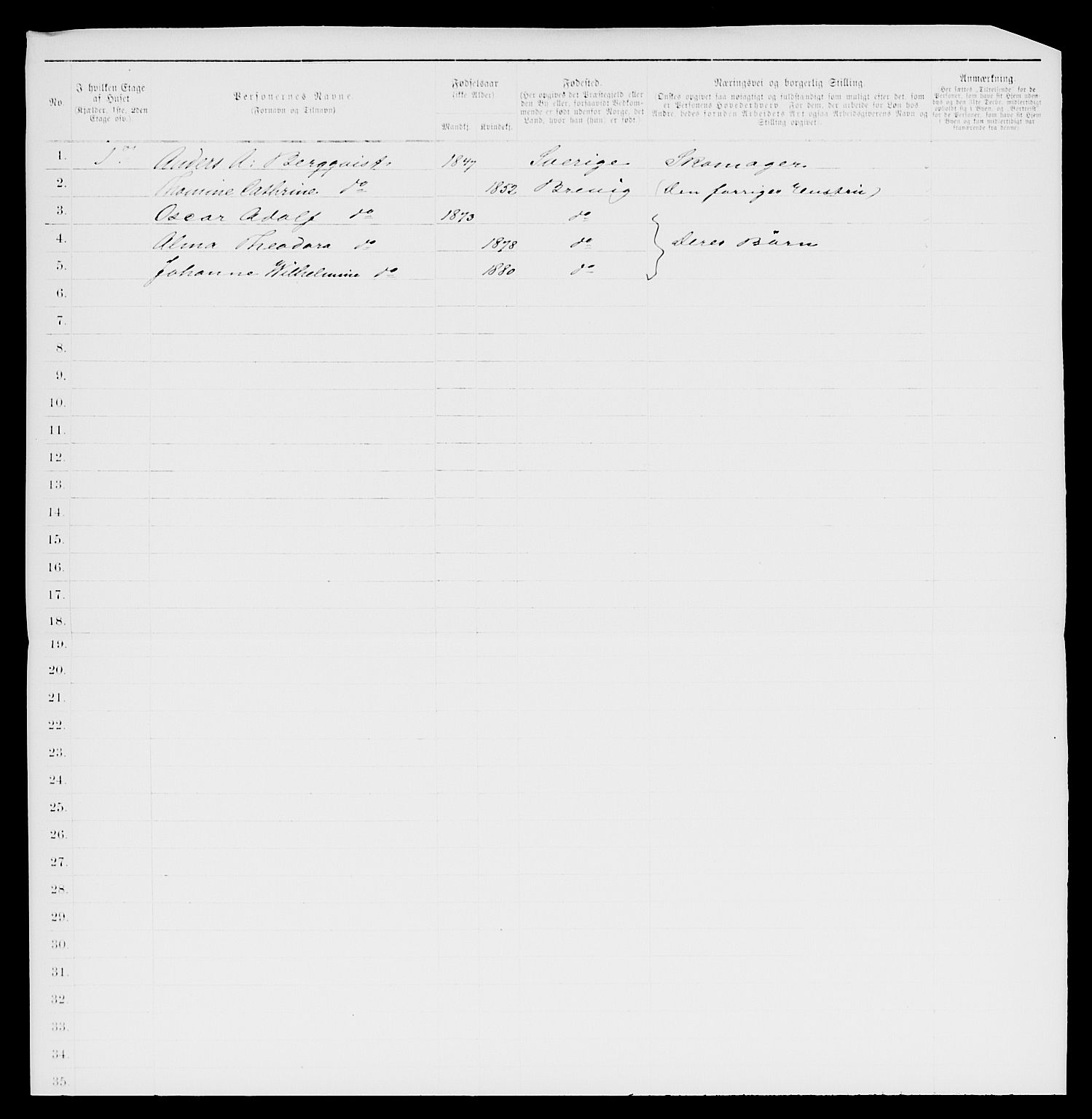 SAKO, 1885 census for 0804 Brevik, 1885, p. 701