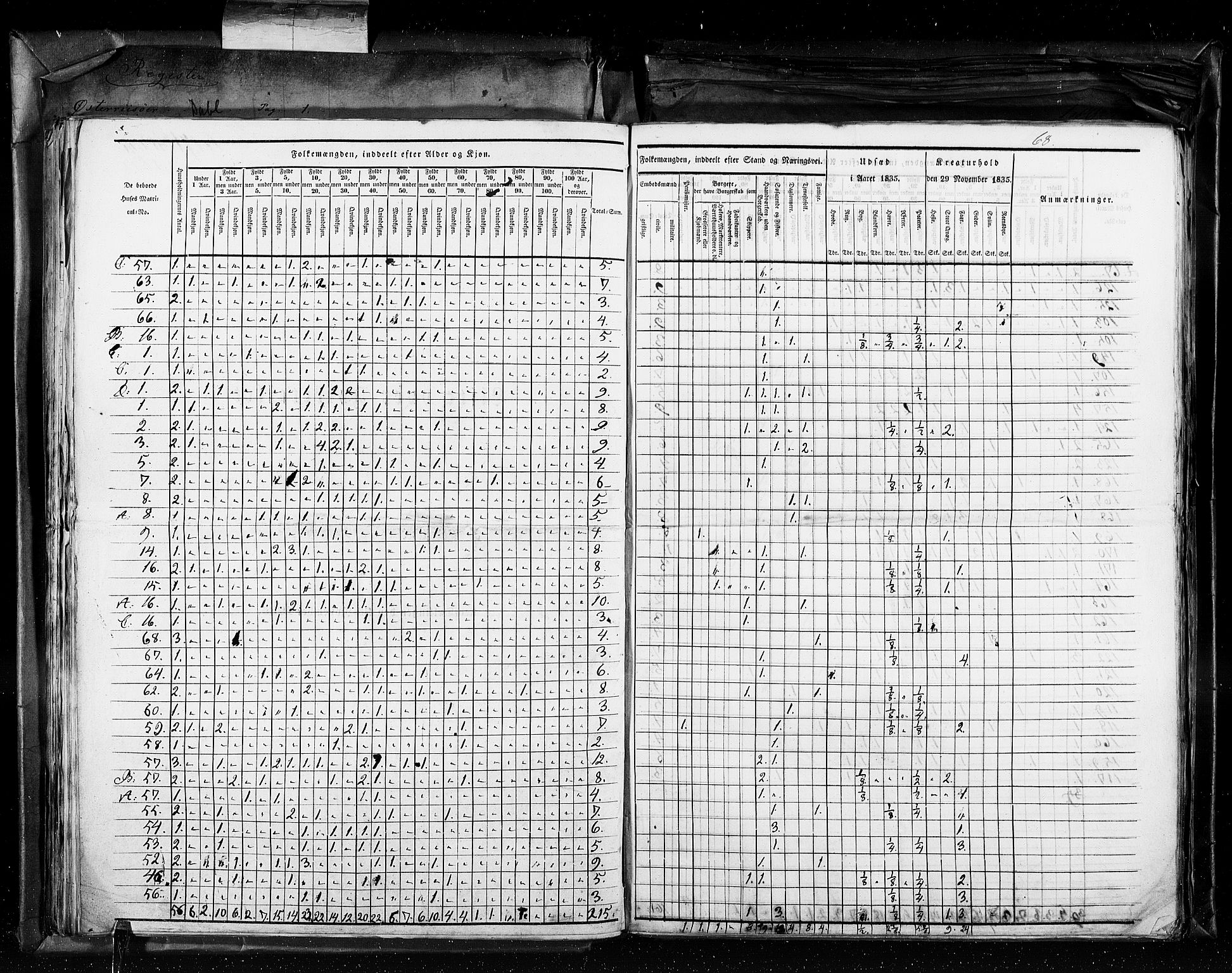 RA, Census 1835, vol. 11: Kjøpsteder og ladesteder: Risør-Vardø, 1835, p. 68