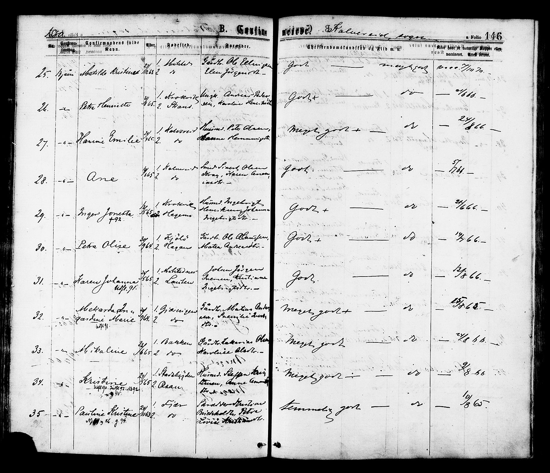 Ministerialprotokoller, klokkerbøker og fødselsregistre - Nord-Trøndelag, SAT/A-1458/780/L0642: Parish register (official) no. 780A07 /1, 1874-1885, p. 146