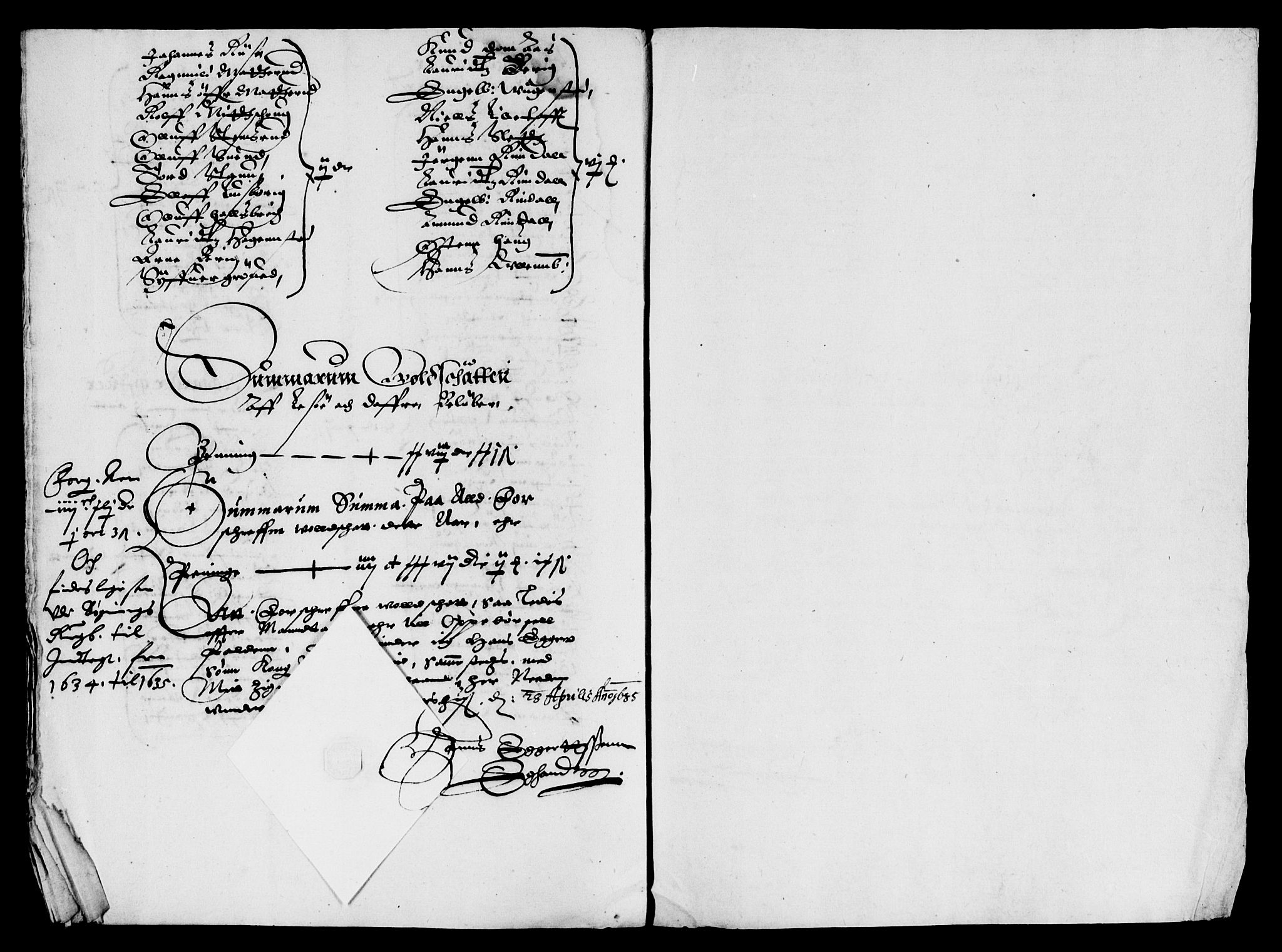 Rentekammeret inntil 1814, Reviderte regnskaper, Lensregnskaper, AV/RA-EA-5023/R/Rb/Rba/L0120: Akershus len, 1634-1635
