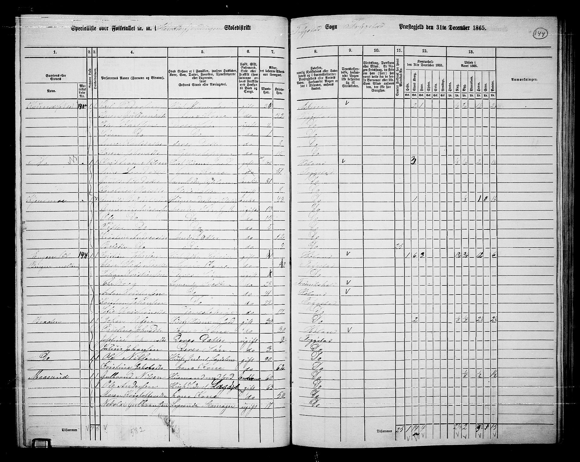 RA, 1865 census for Trøgstad, 1865, p. 128