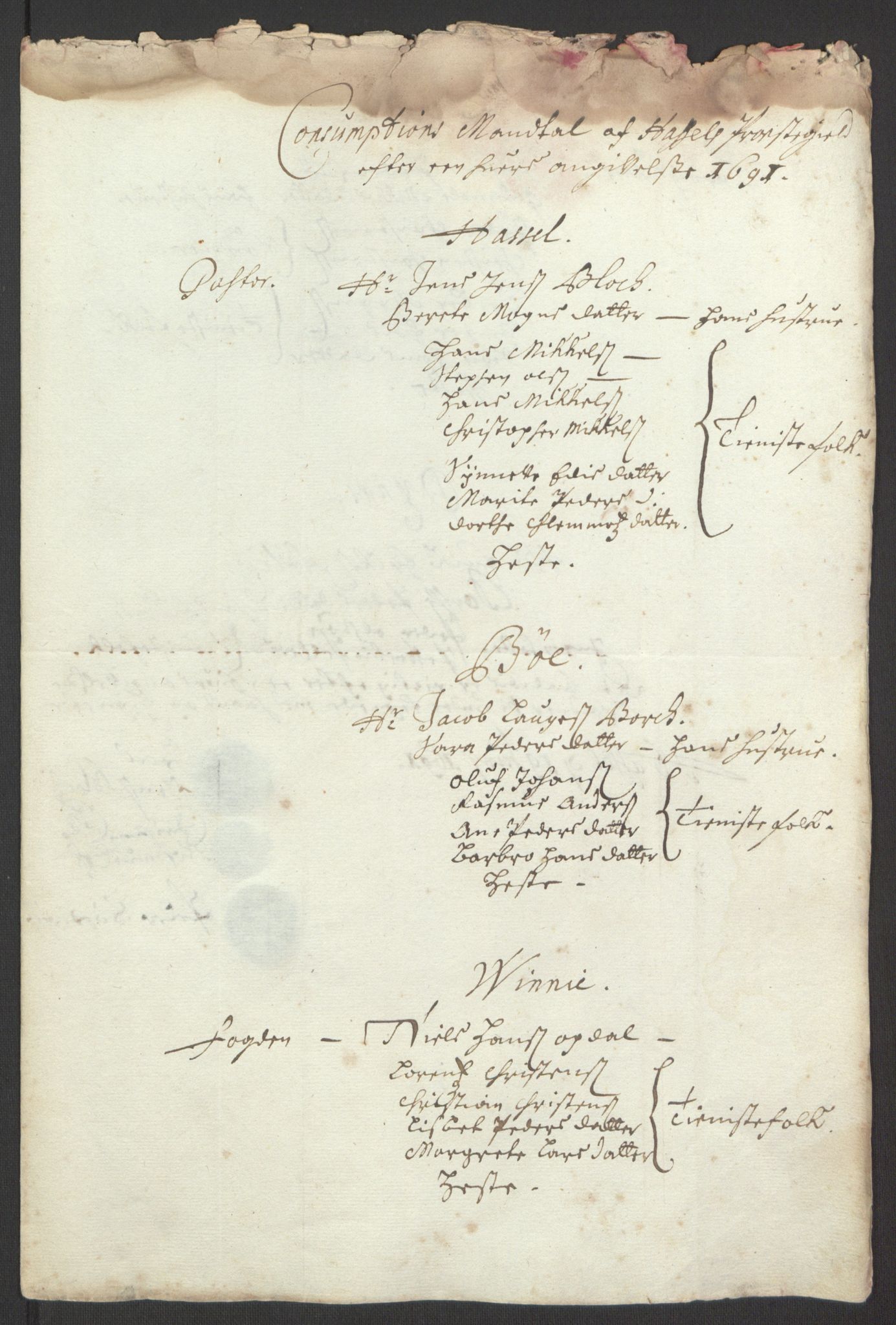 Rentekammeret inntil 1814, Reviderte regnskaper, Fogderegnskap, AV/RA-EA-4092/R67/L4676: Fogderegnskap Vesterålen, Andenes og Lofoten, 1691-1693, p. 38