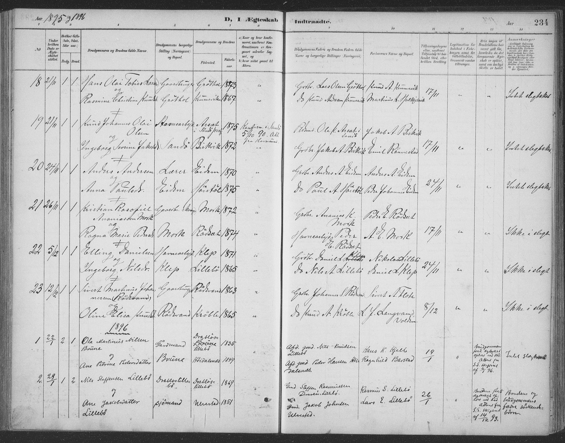 Ministerialprotokoller, klokkerbøker og fødselsregistre - Møre og Romsdal, AV/SAT-A-1454/511/L0142: Parish register (official) no. 511A09, 1891-1905, p. 234