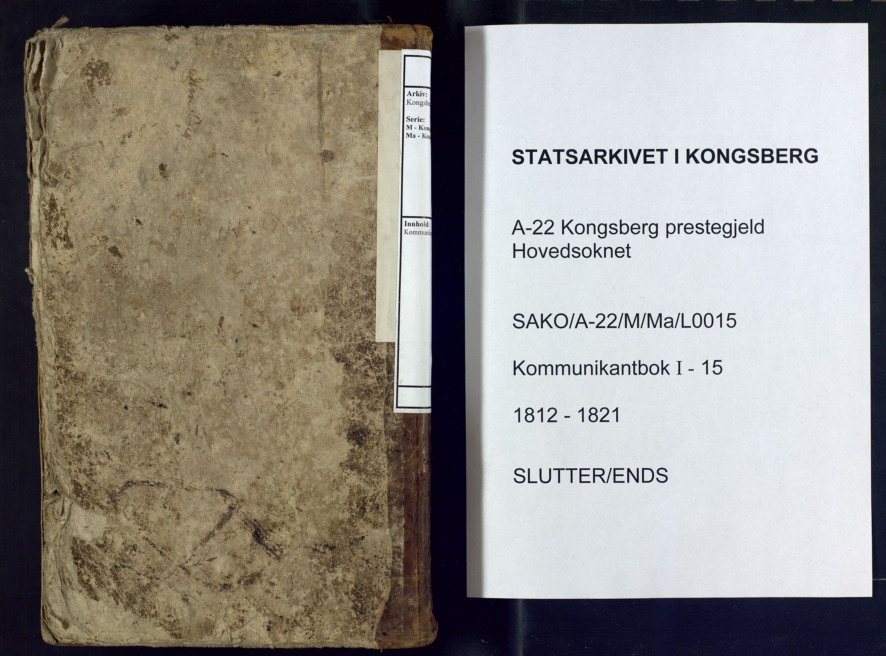 Kongsberg kirkebøker, AV/SAKO-A-22/M/Ma/L0015: Communicants register no. 15, 1812-1821
