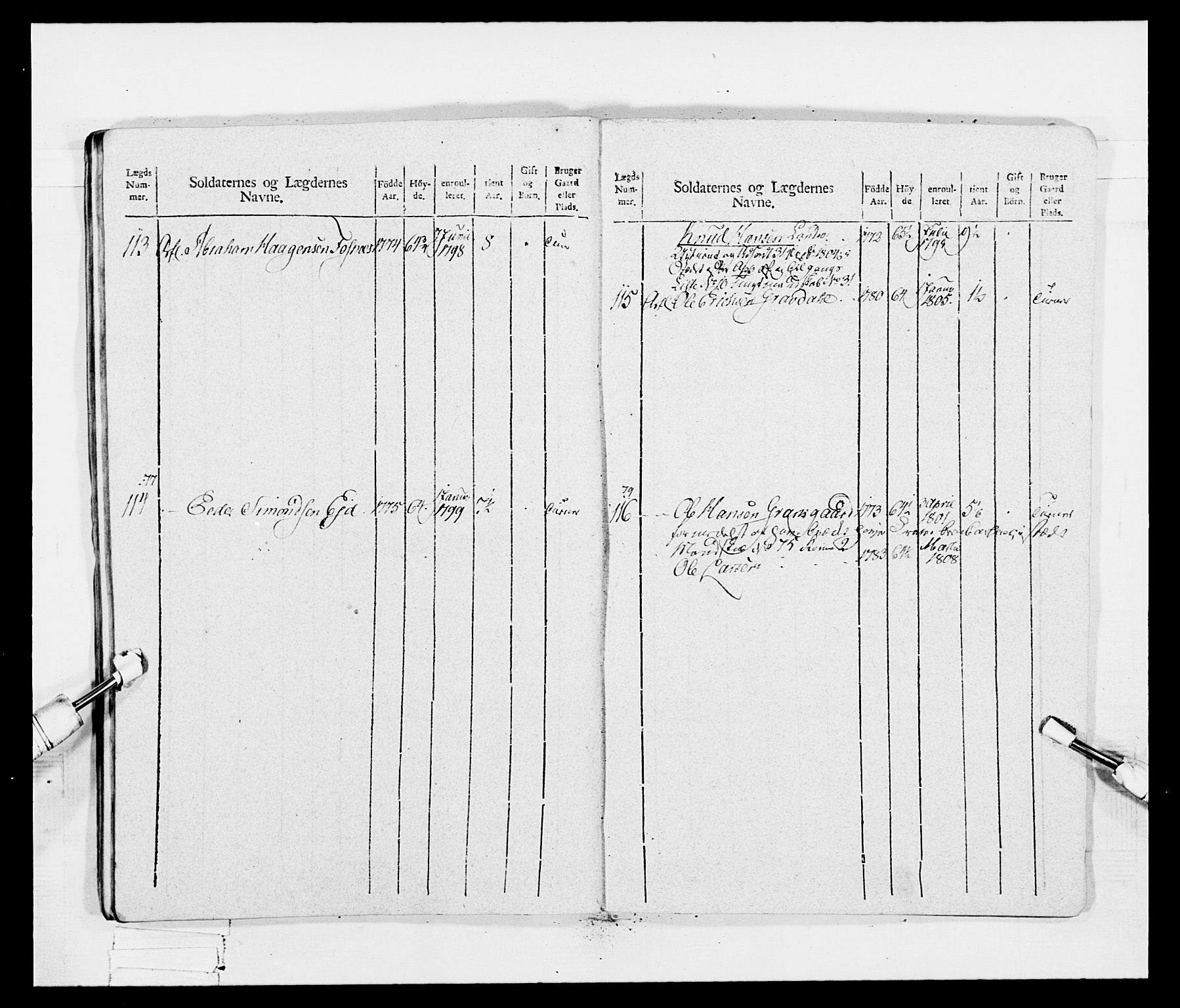 Generalitets- og kommissariatskollegiet, Det kongelige norske kommissariatskollegium, AV/RA-EA-5420/E/Eh/L0047: 2. Akershusiske nasjonale infanteriregiment, 1791-1810, p. 335