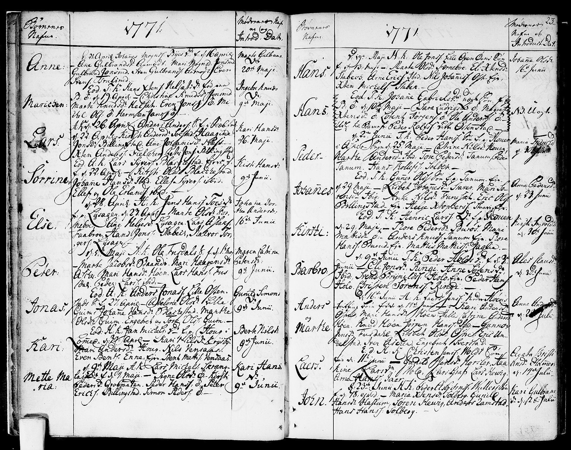 Asker prestekontor Kirkebøker, AV/SAO-A-10256a/F/Fa/L0003: Parish register (official) no. I 3, 1767-1807, p. 23