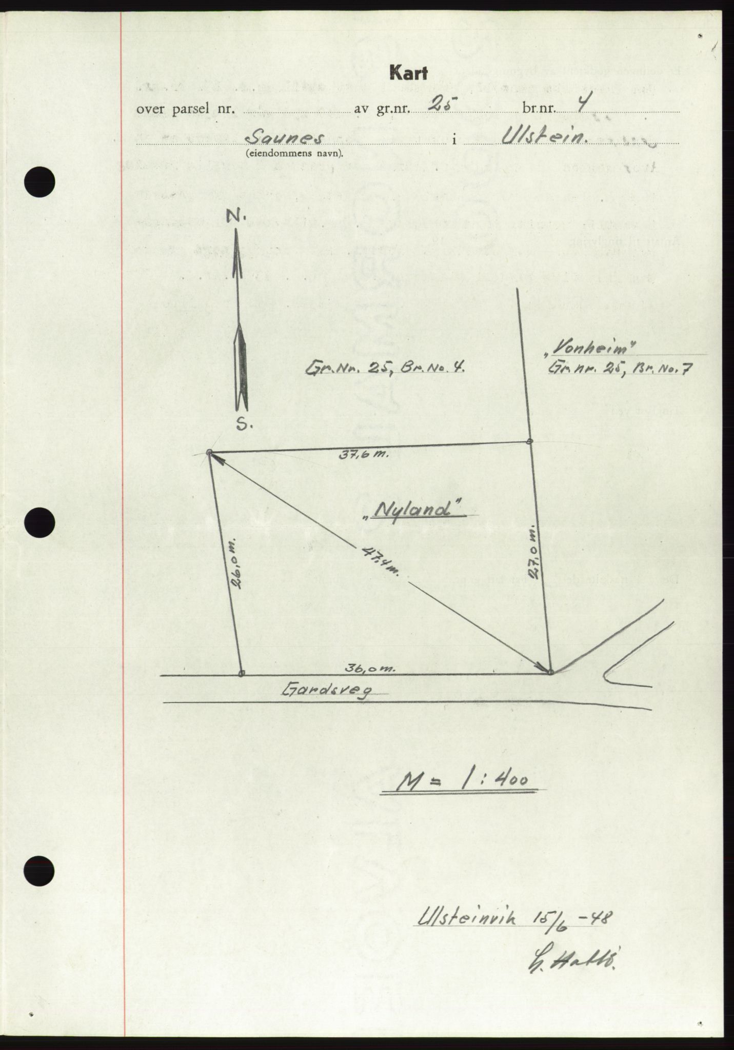 Søre Sunnmøre sorenskriveri, AV/SAT-A-4122/1/2/2C/L0082: Mortgage book no. 8A, 1948-1948, Diary no: : 844/1948