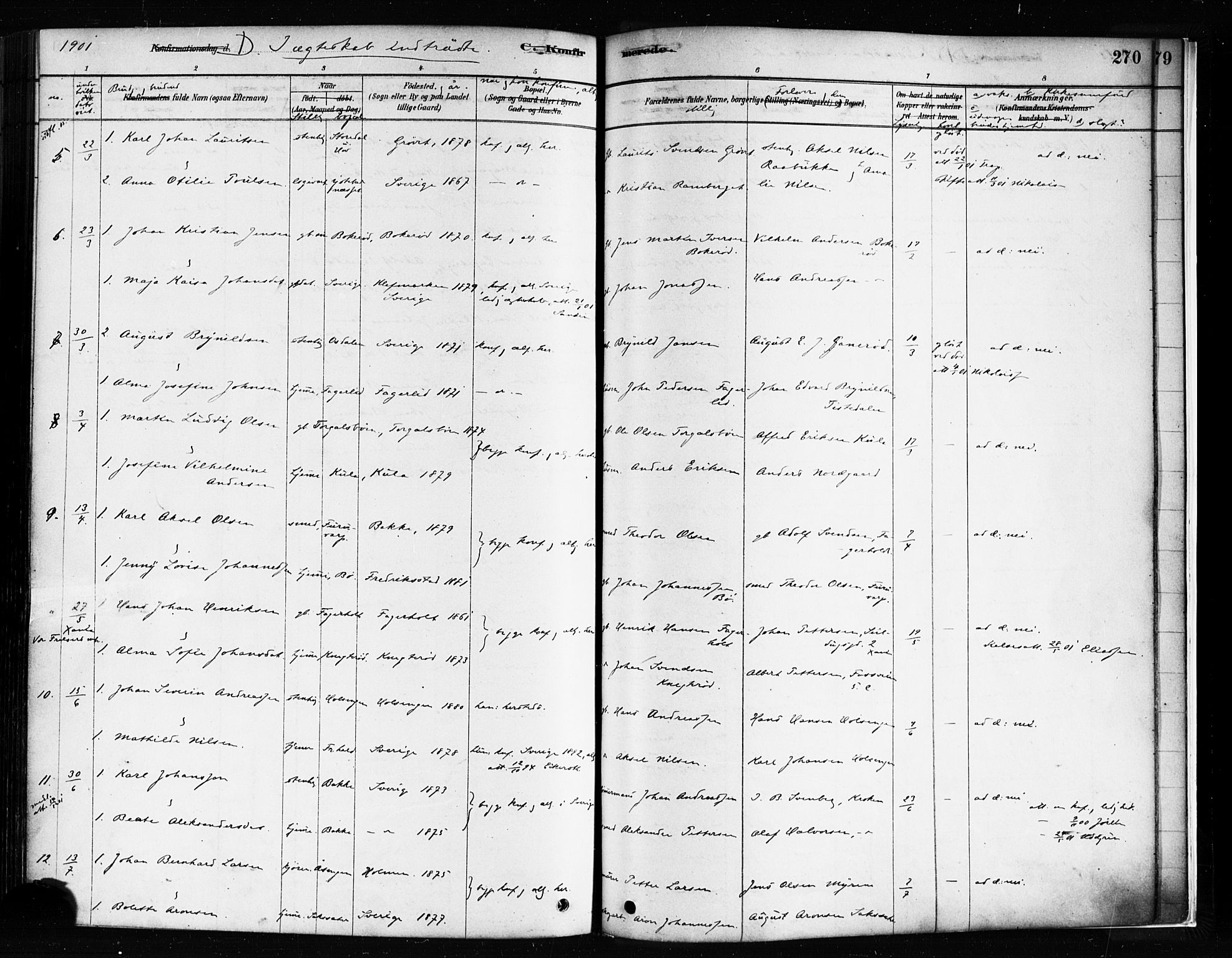 Idd prestekontor Kirkebøker, SAO/A-10911/F/Fc/L0006a: Parish register (official) no. III 6A, 1878-1903, p. 270