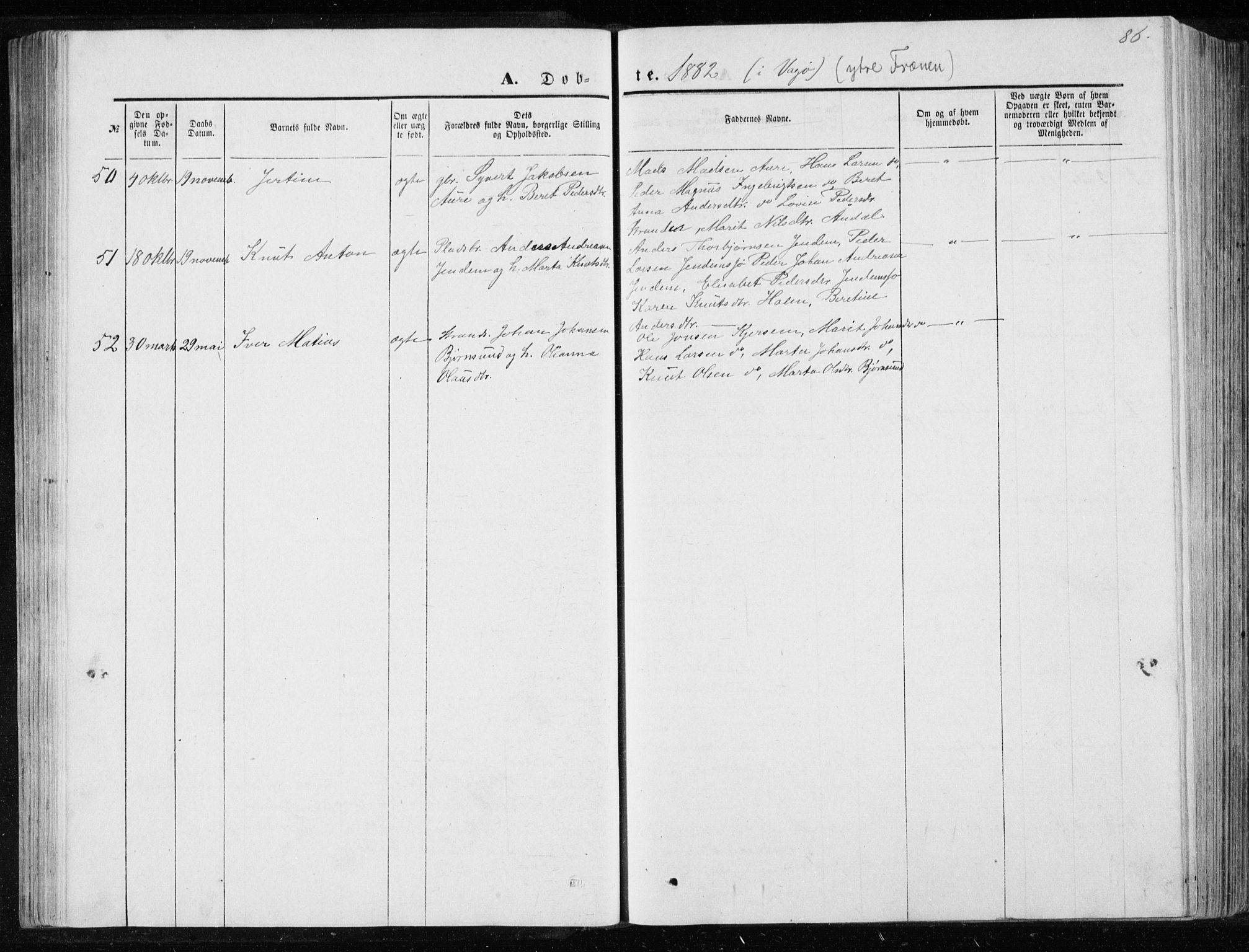 Ministerialprotokoller, klokkerbøker og fødselsregistre - Møre og Romsdal, AV/SAT-A-1454/565/L0754: Parish register (copy) no. 565C03, 1870-1896, p. 86