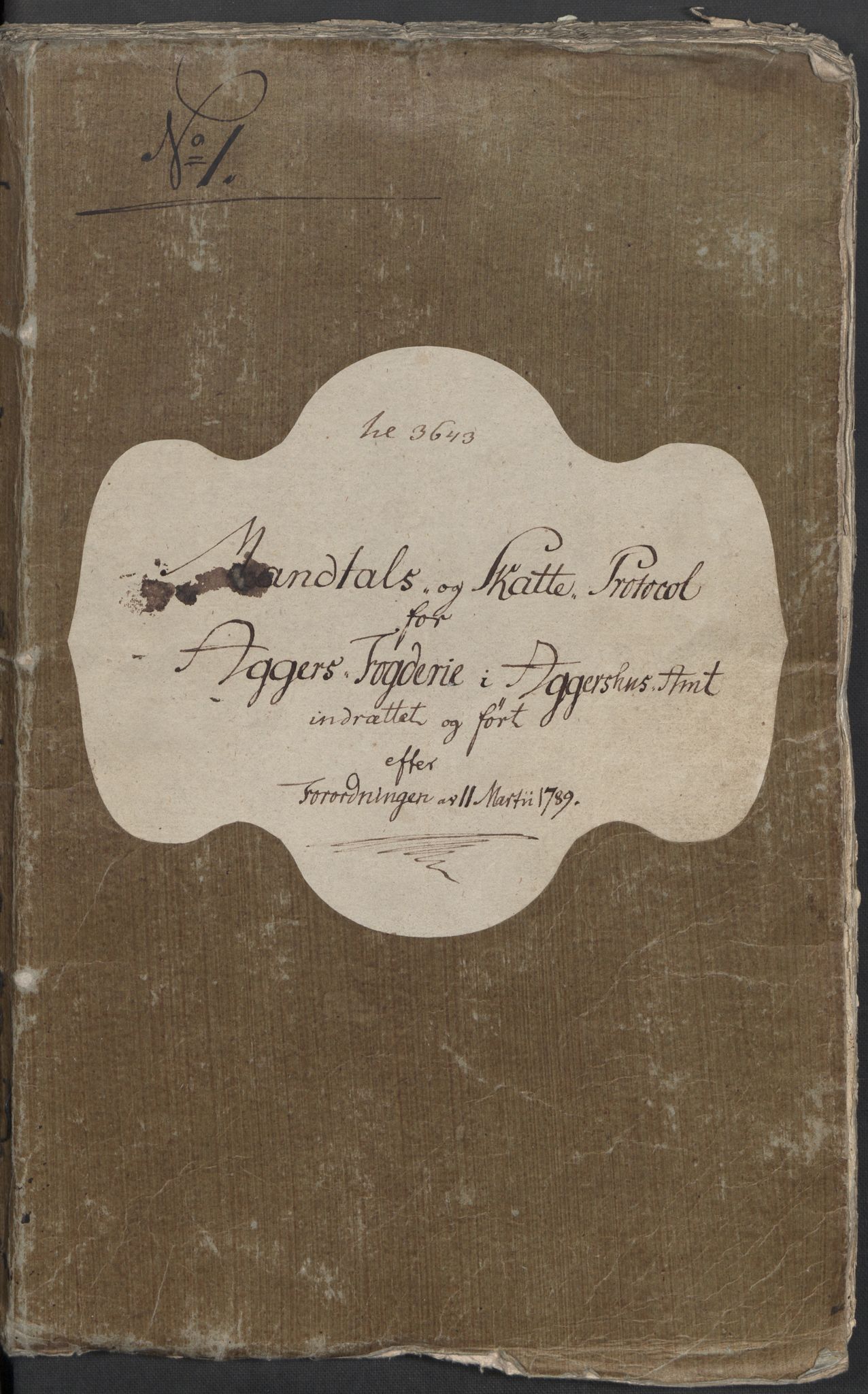 Rentekammeret inntil 1814, Reviderte regnskaper, Mindre regnskaper, RA/EA-4068/Rf/Rfe/L0001: Aker og Follo fogderi, 1789, p. 49