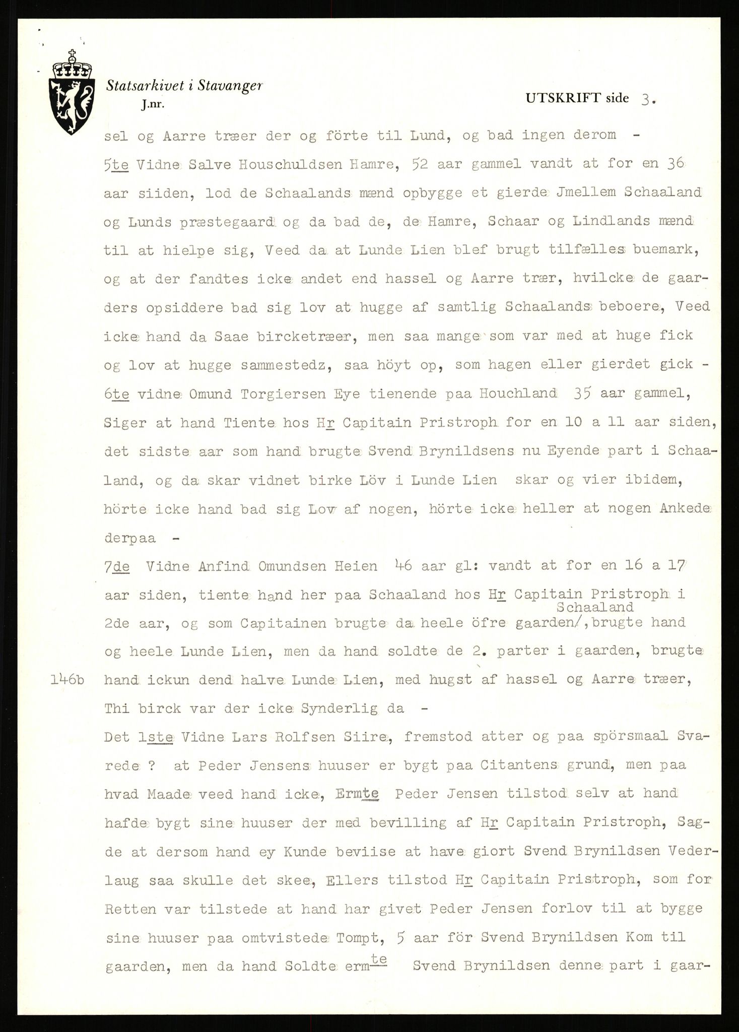 Statsarkivet i Stavanger, AV/SAST-A-101971/03/Y/Yj/L0076: Avskrifter sortert etter gårdsnavn: Skjold kirke - Skåre, 1750-1930, p. 581