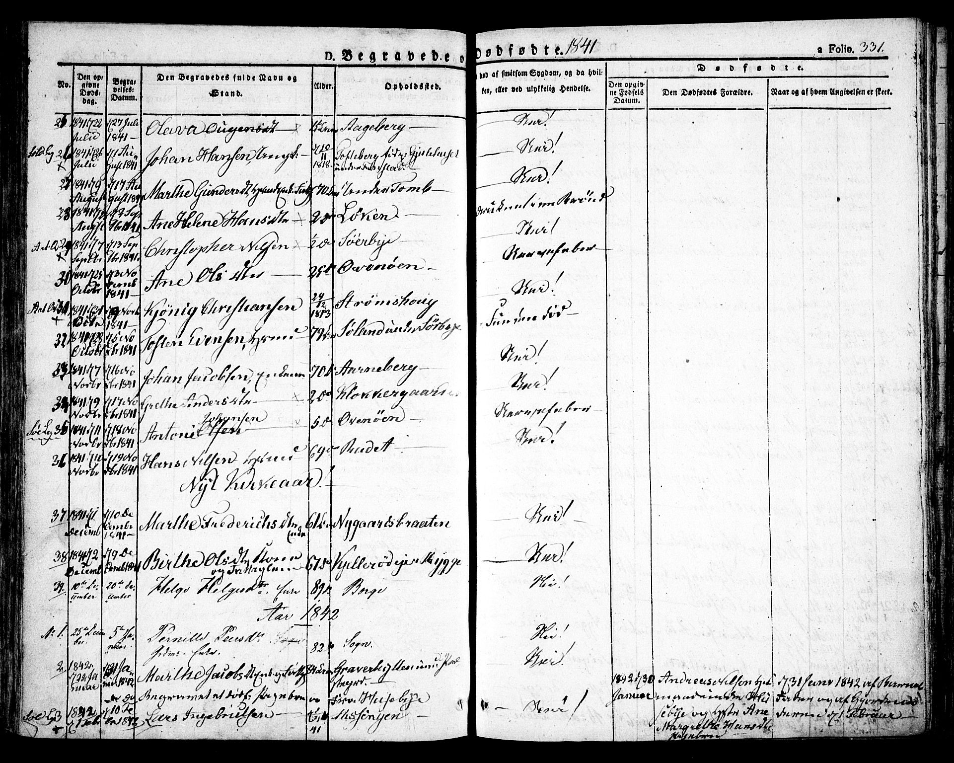 Råde prestekontor kirkebøker, SAO/A-2009/F/Fa/L0005: Parish register (official) no. 5, 1830-1853, p. 331