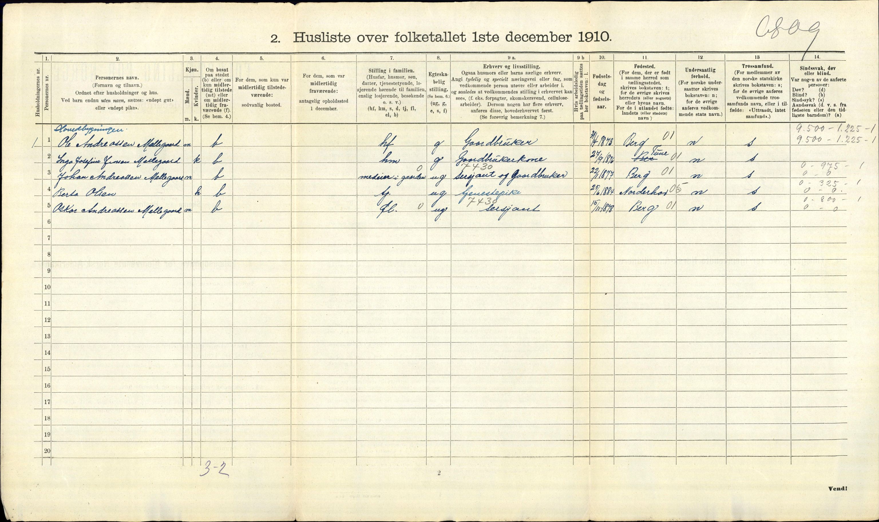 RA, 1910 census for Askim, 1910, p. 34