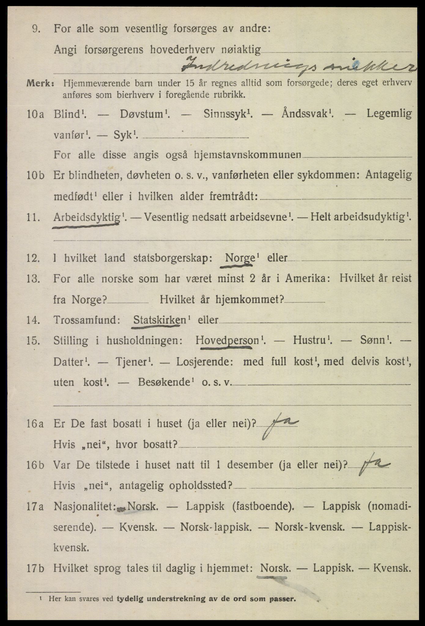 SAT, 1920 census for Otterøy, 1920, p. 2628